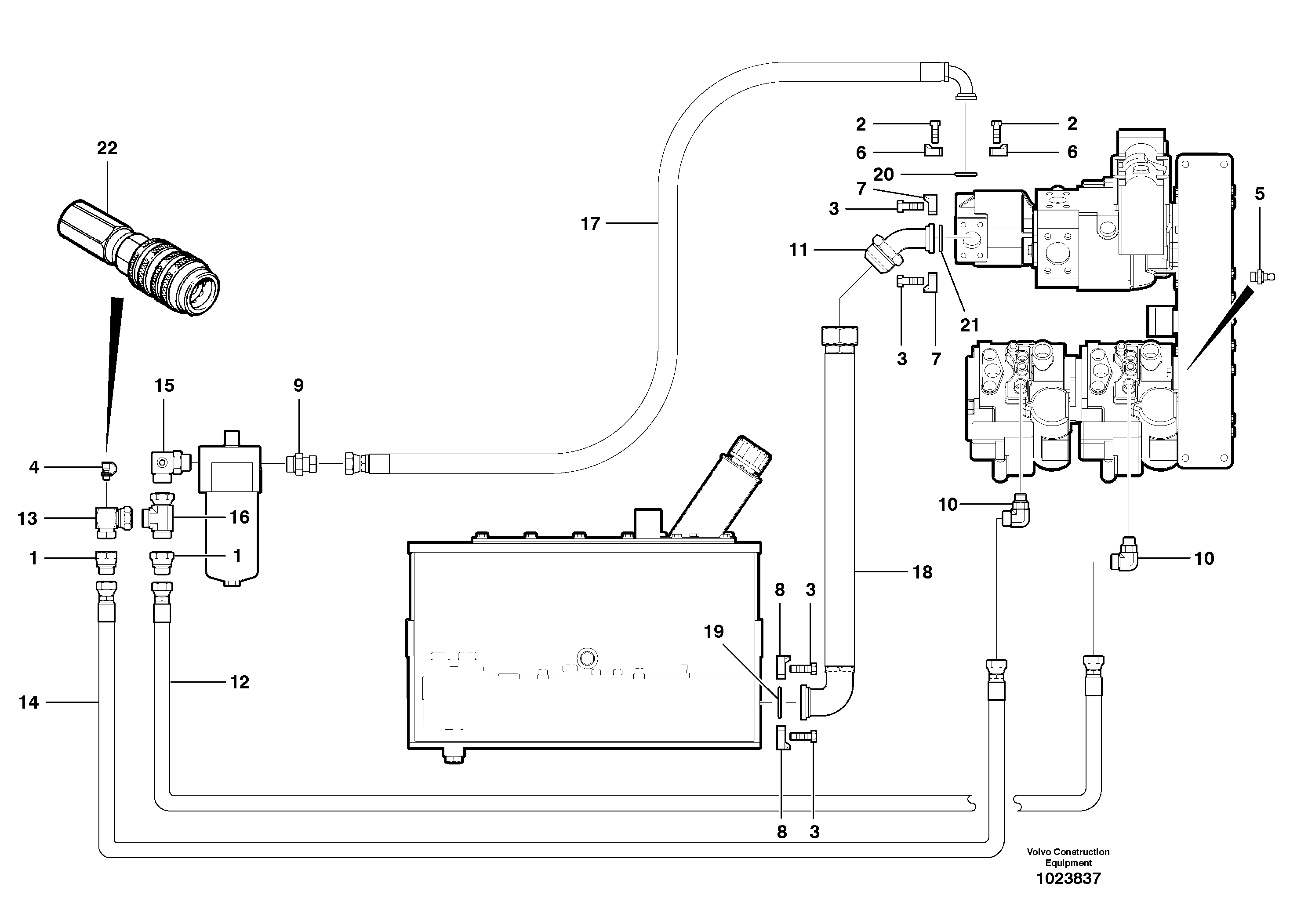 Hose assembly VOE12739269 VOLVO