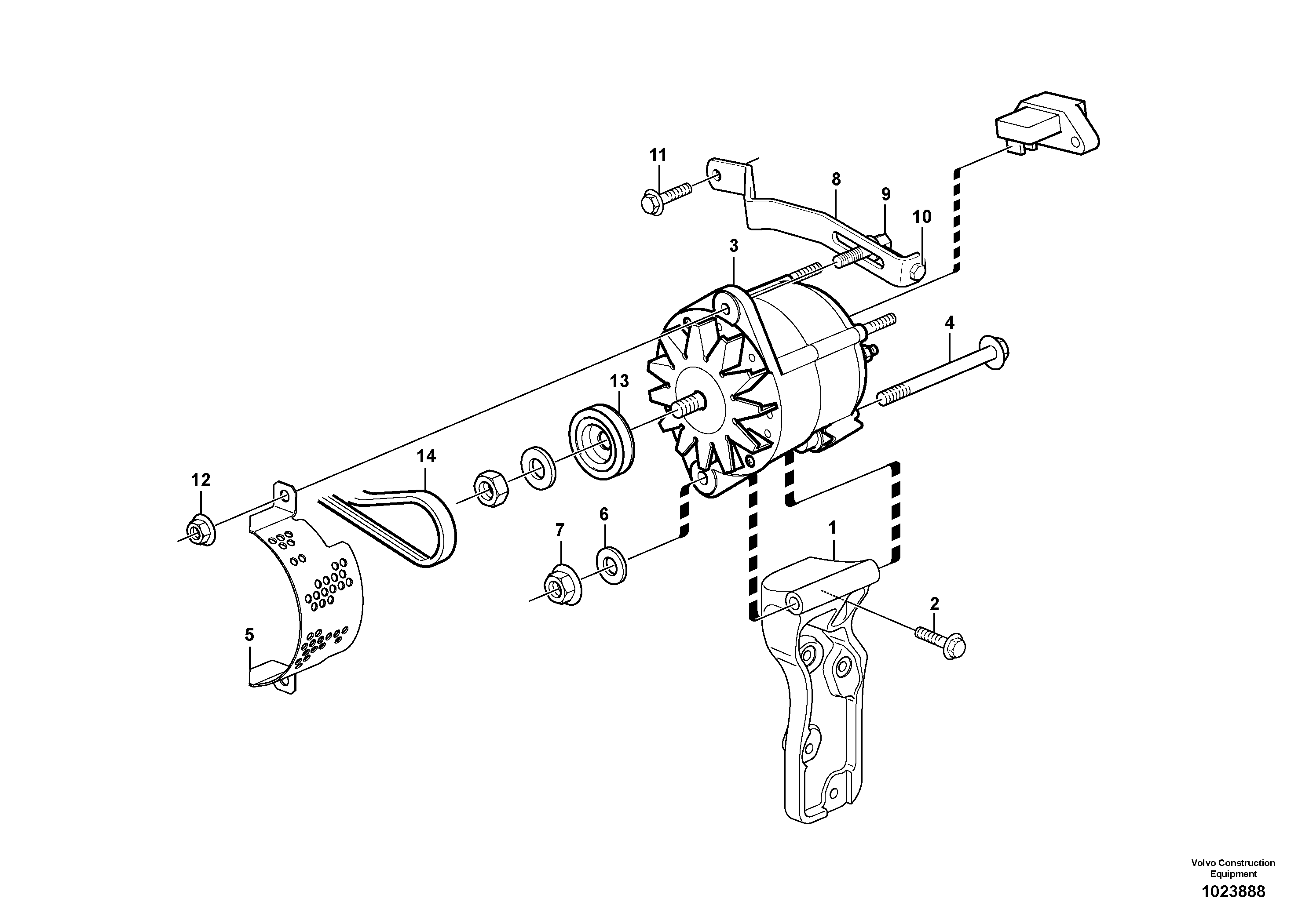 Jam nut VOE11411159 VOLVO