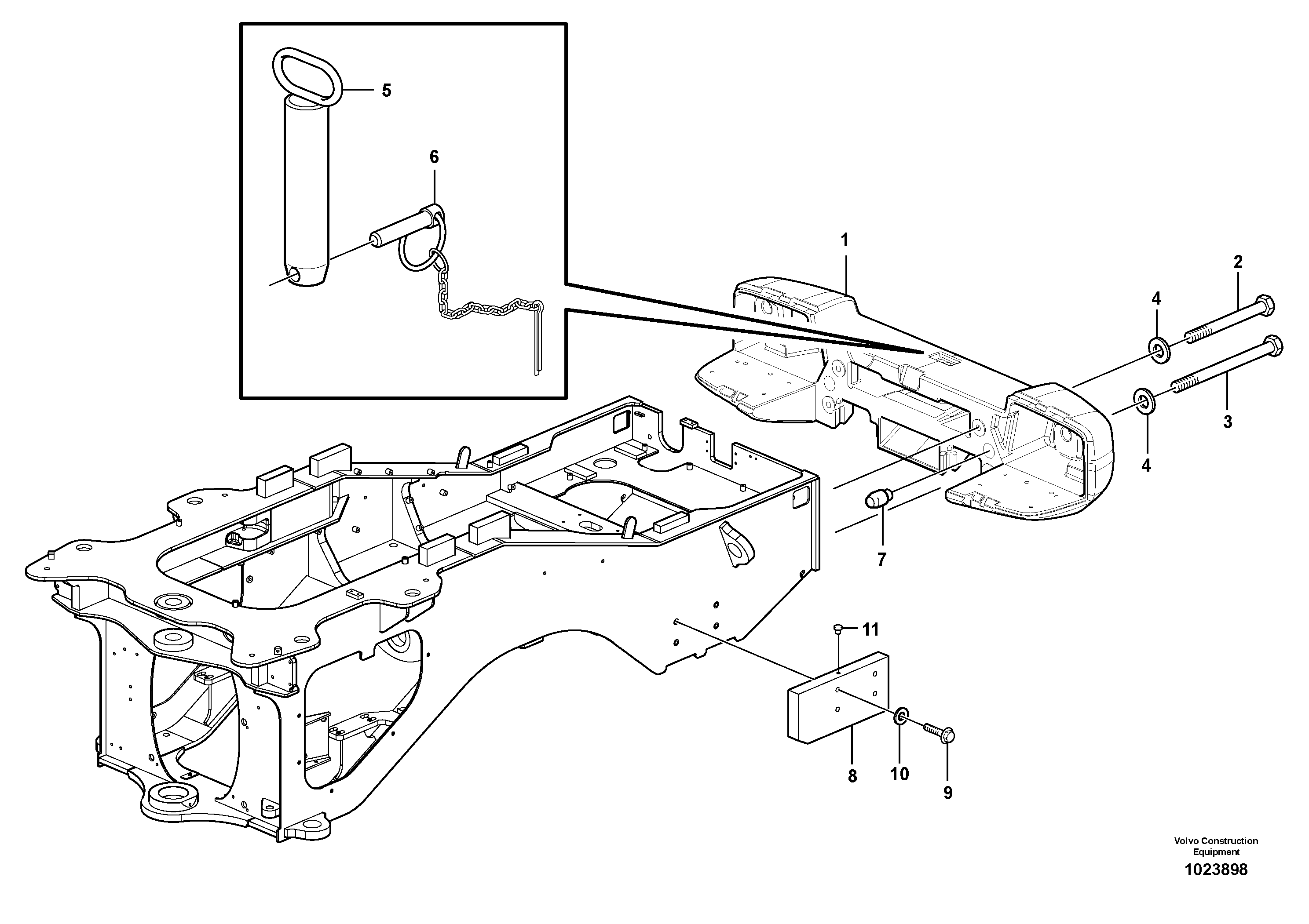 Mounting rail VOE978950 VOLVO