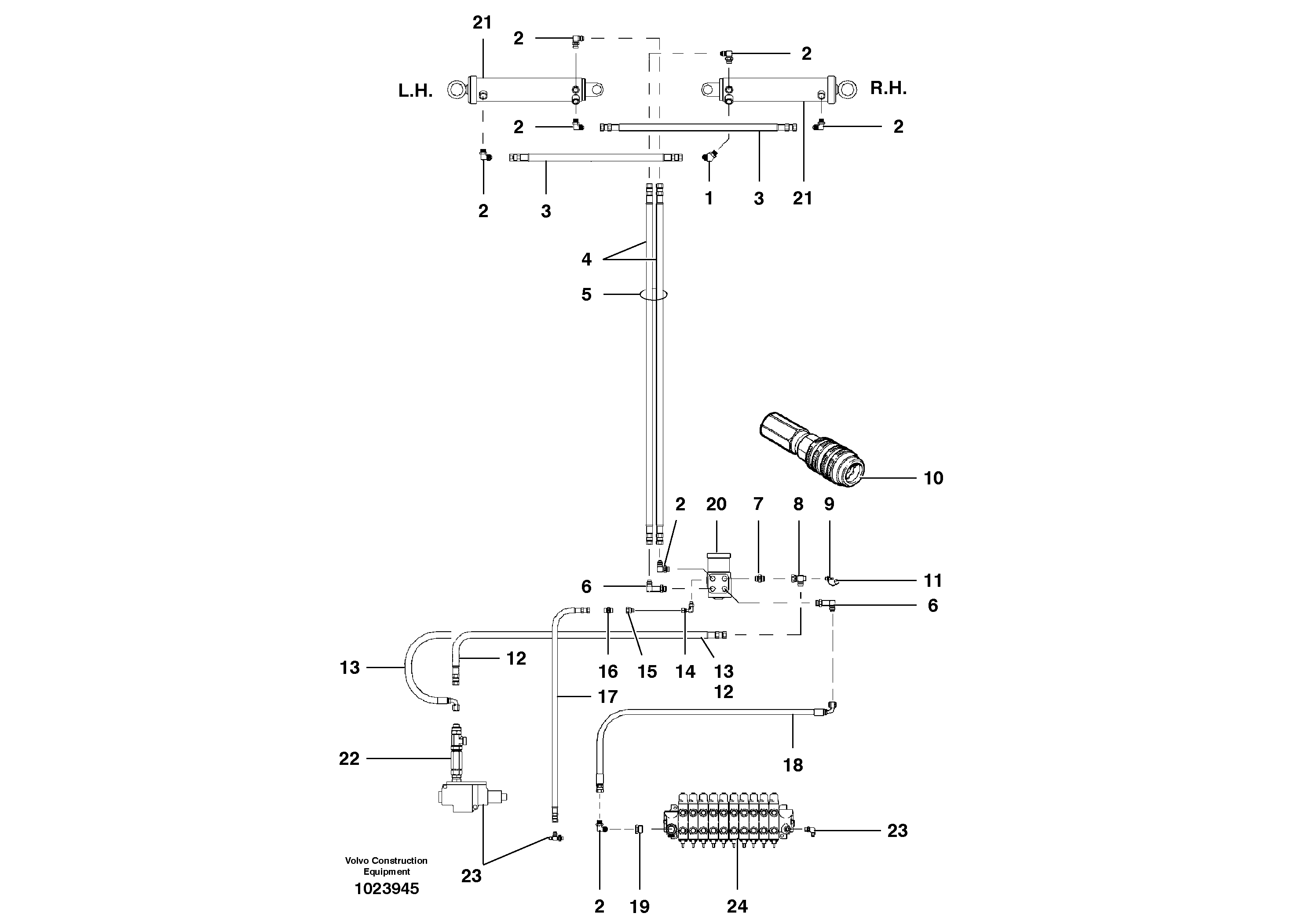 Hose assembly VOE12744154 VOLVO