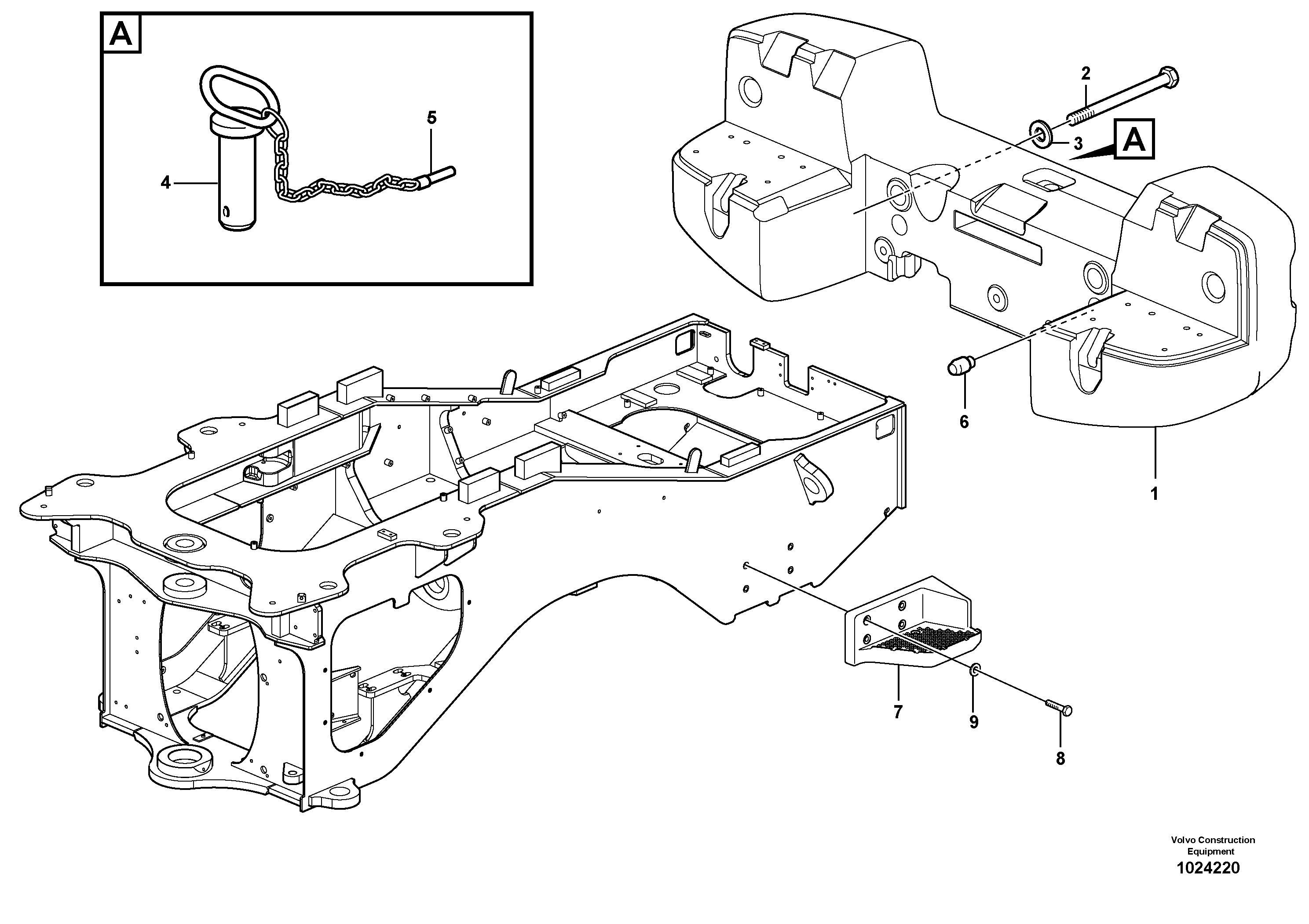 Mounting rail VOE955397 VOLVO