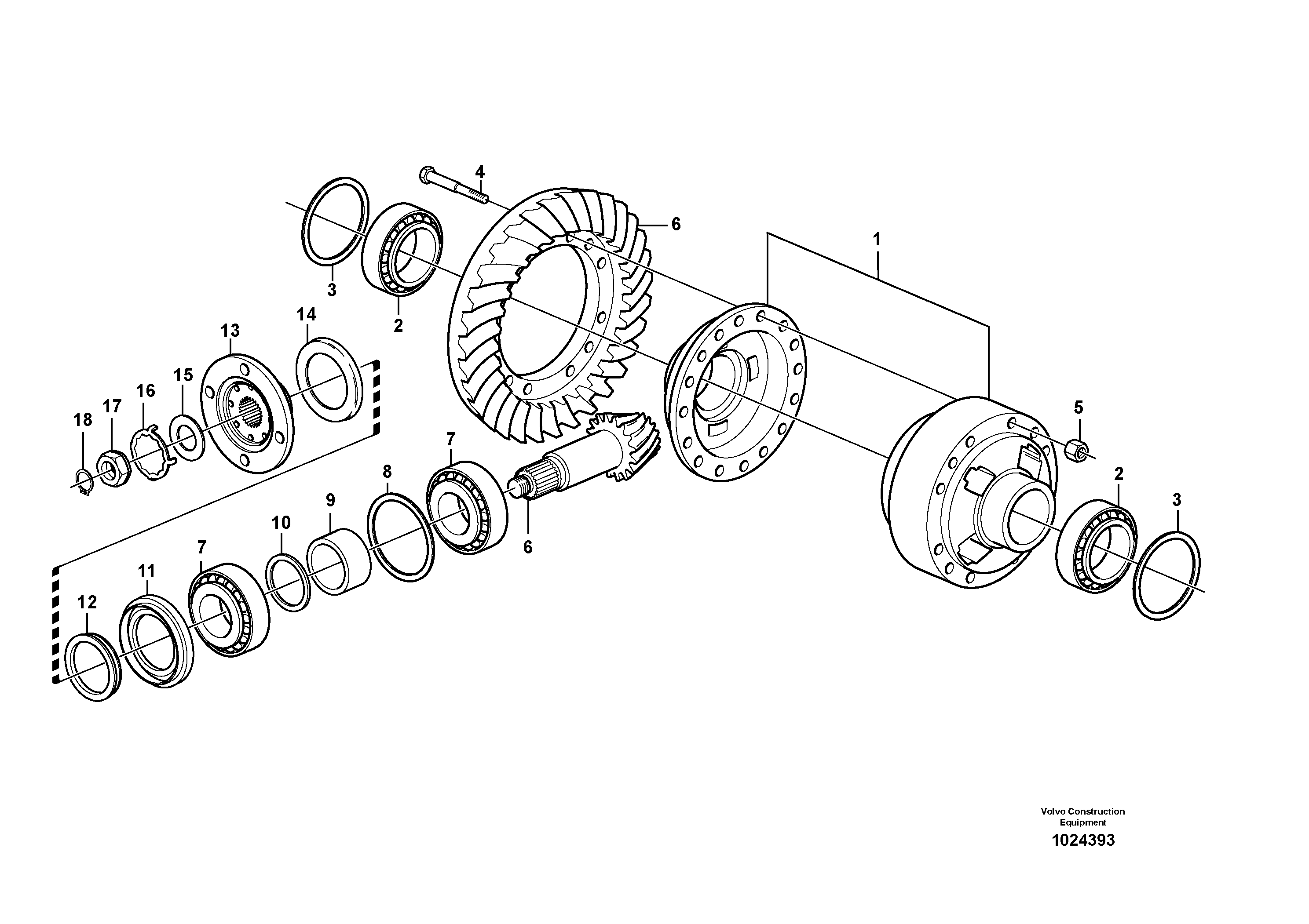 Pinion VOE11103216 VOLVO