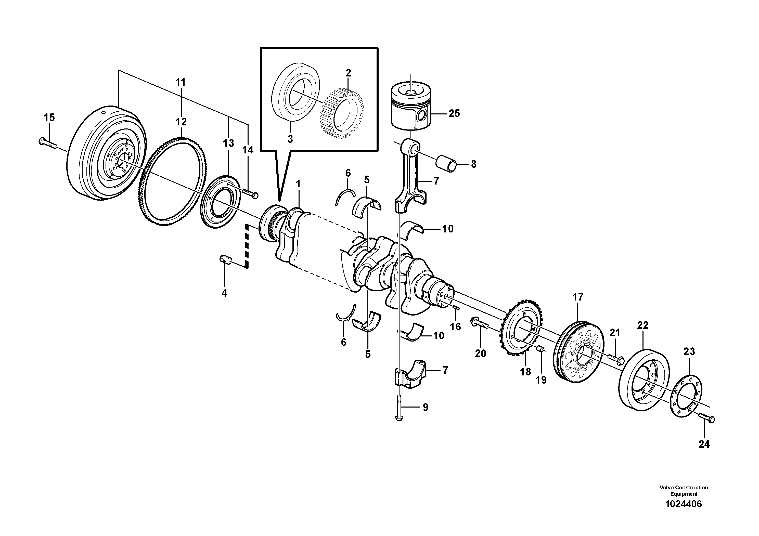 Pull rod VOE21351237 VOLVO