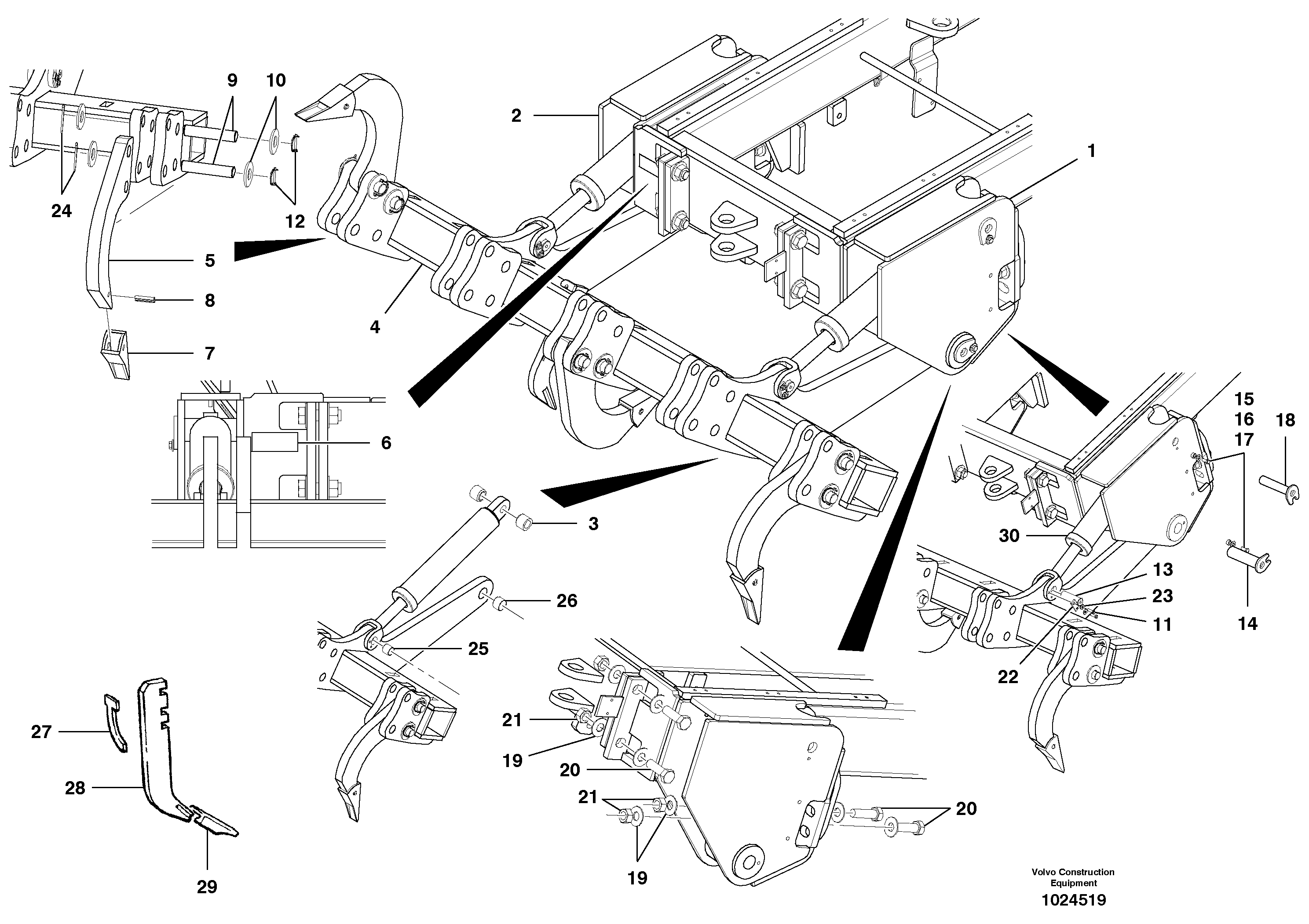 Mounting rail VOE984987 VOLVO