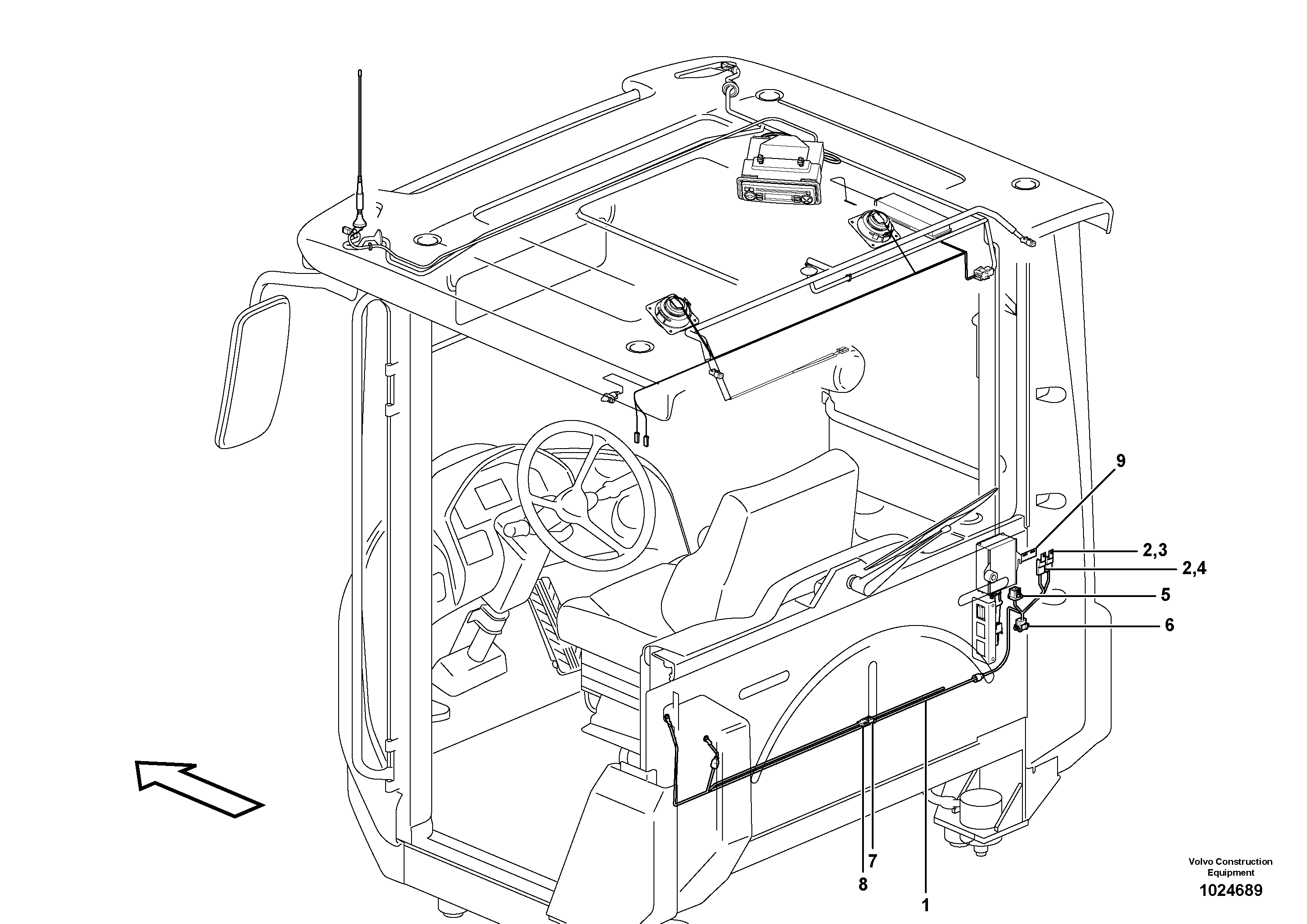 Rubber cushion VOE11171544 VOLVO