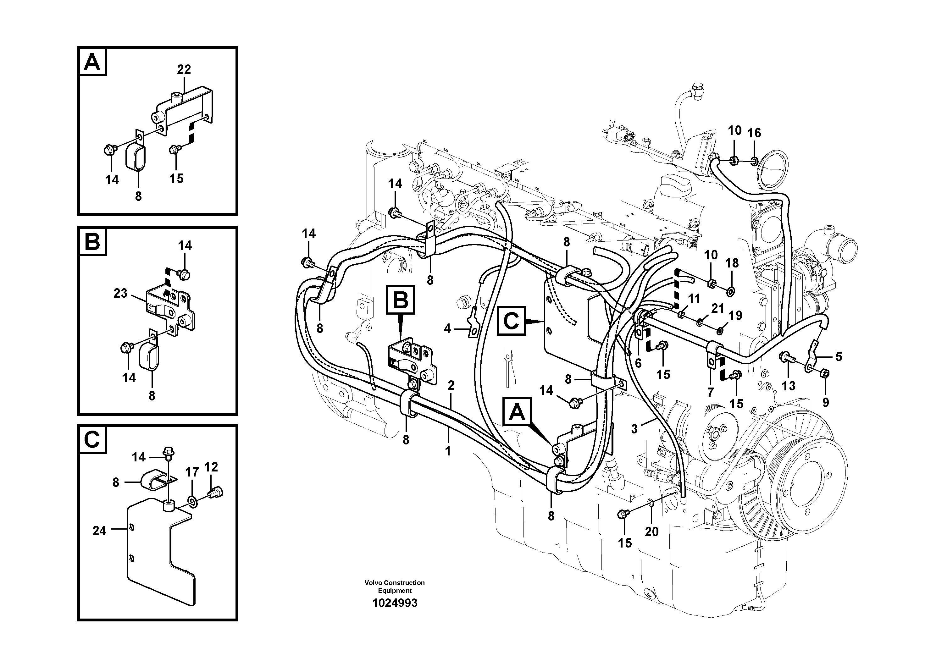 Wire harness VOE14554697 VOLVO