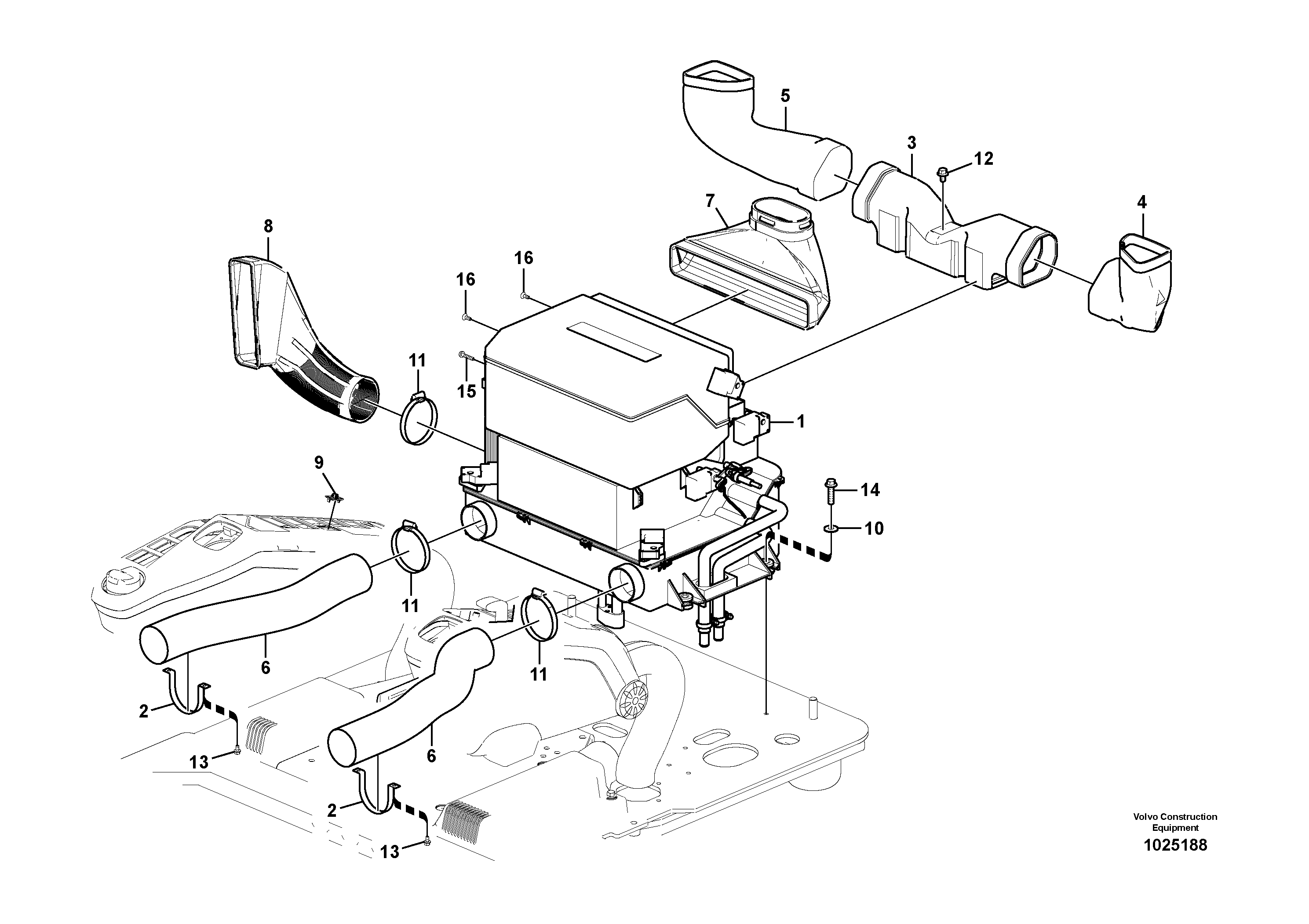 Extendible dipper Cylinder VOE14545470 VOLVO