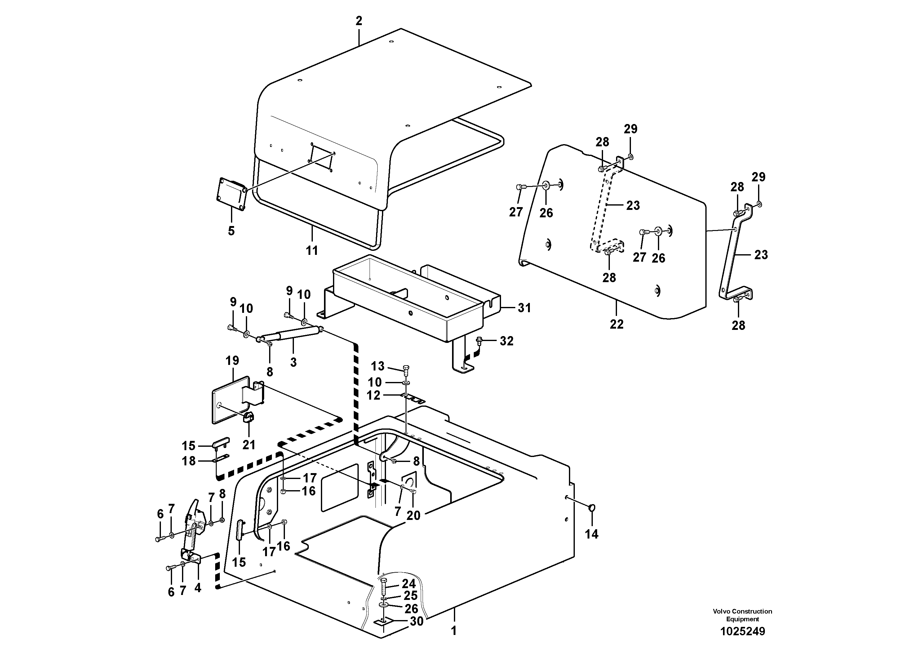 Seat frame VOE14572284 VOLVO
