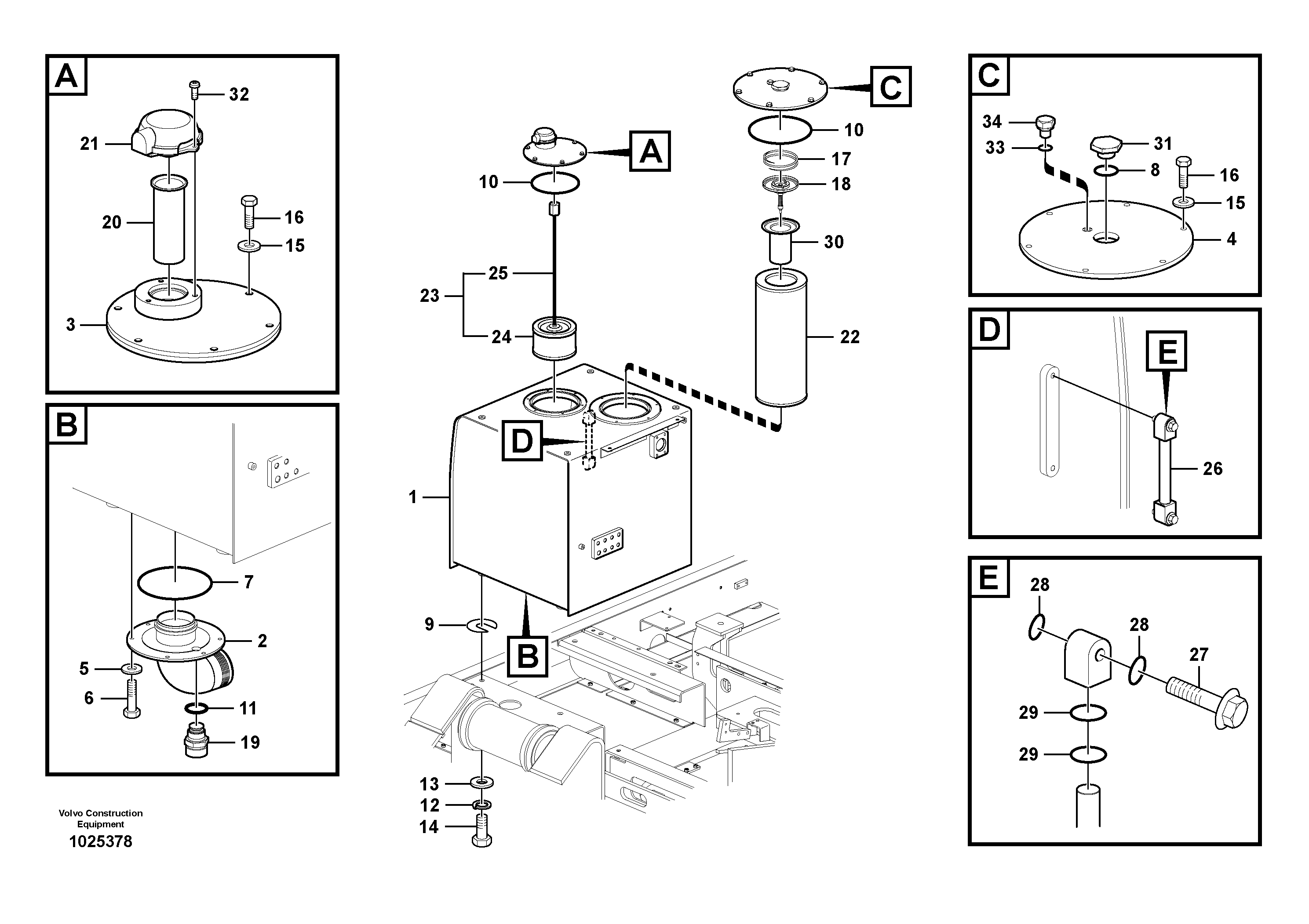 Hydraulic tank VOE14548383 VOLVO