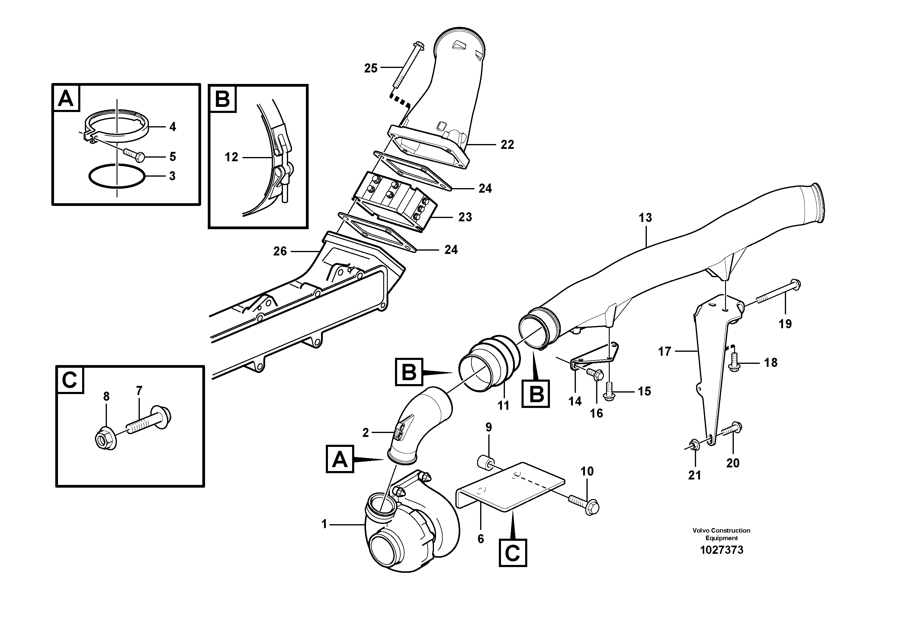 Heating Pipe VOE11128965 VOLVO