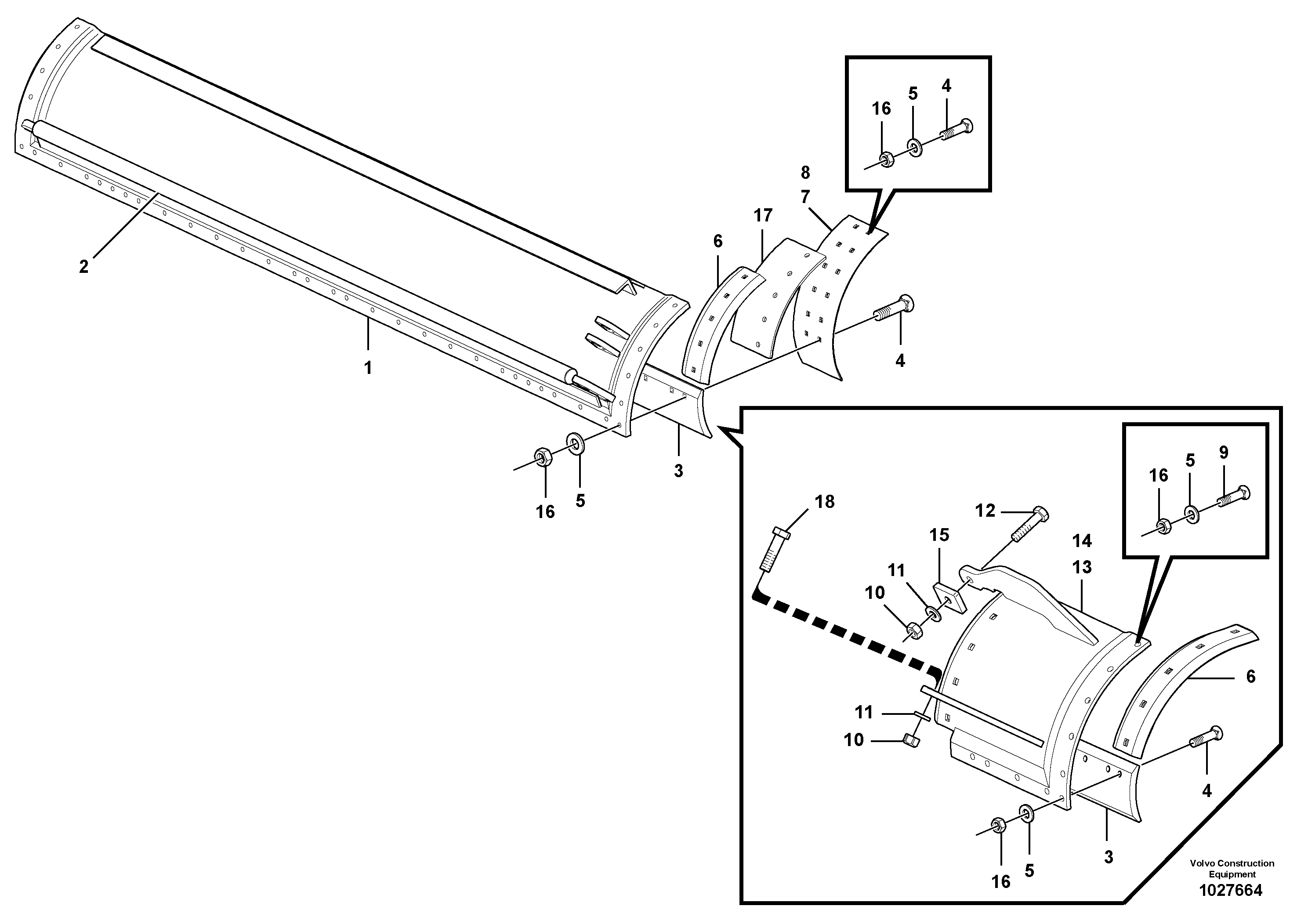 Mounting rail RM/VOE983396 VOLVO