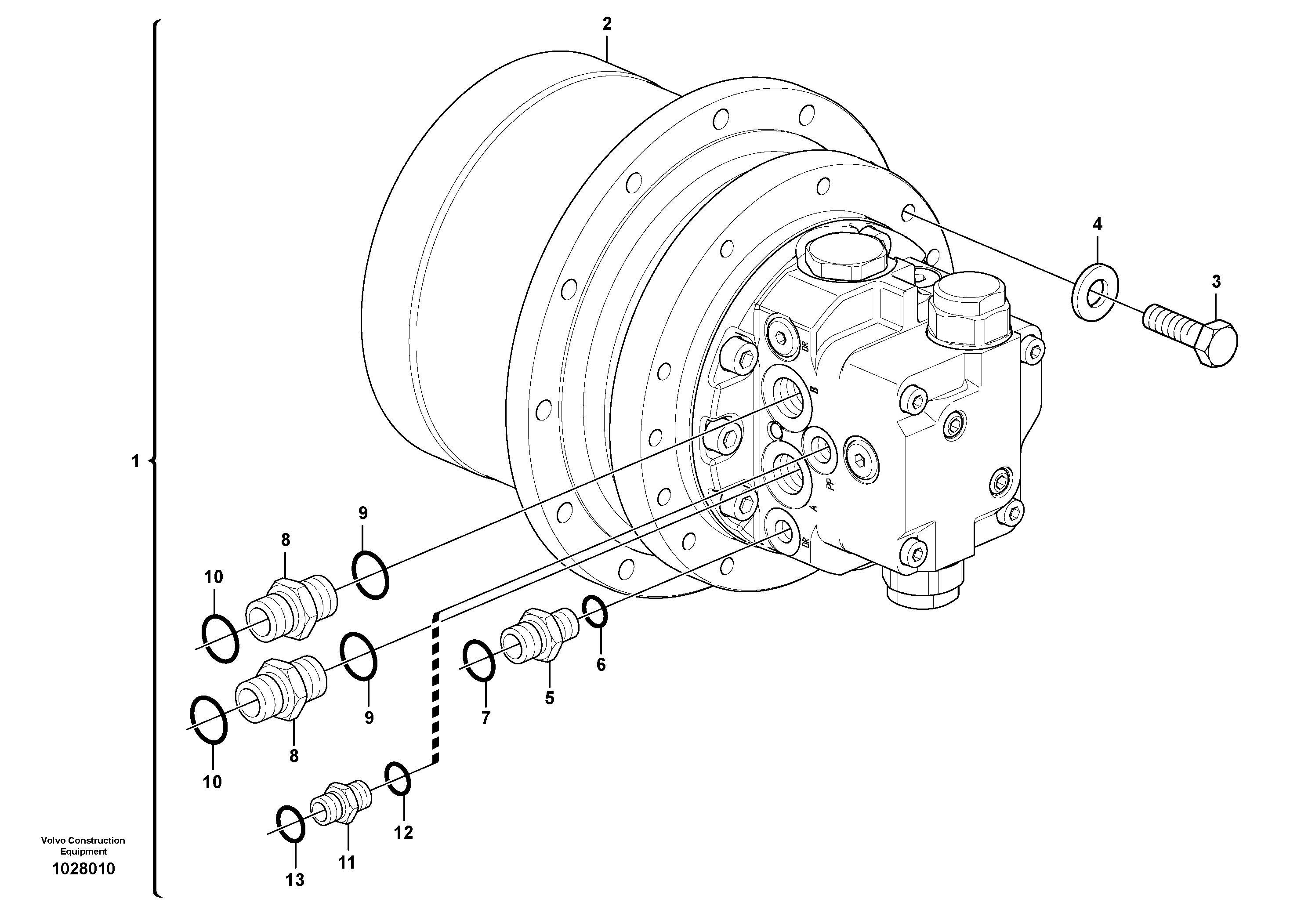 Hydraulic motor VOE11808036 VOLVO