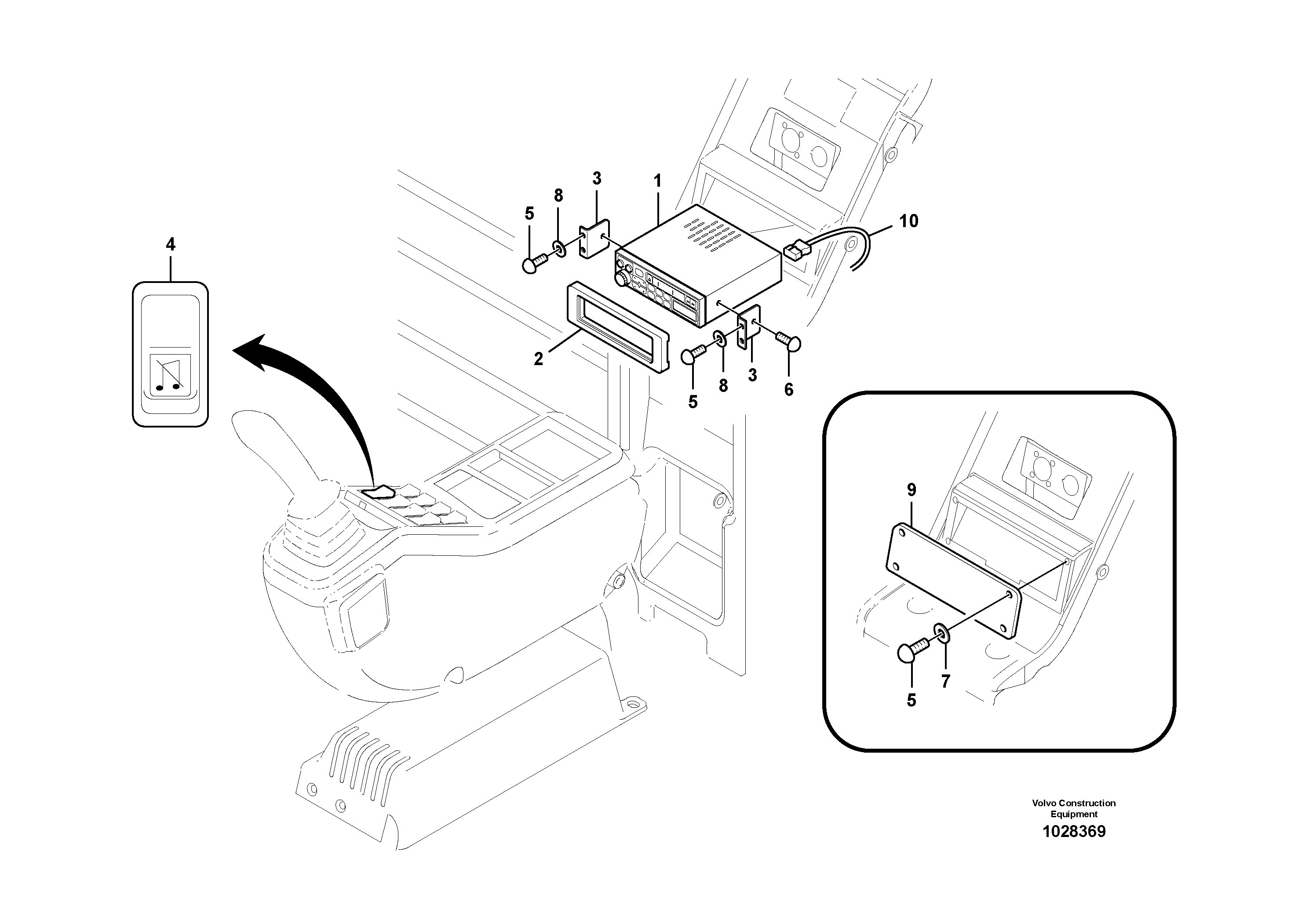 Radio Support VOE14561395 VOLVO