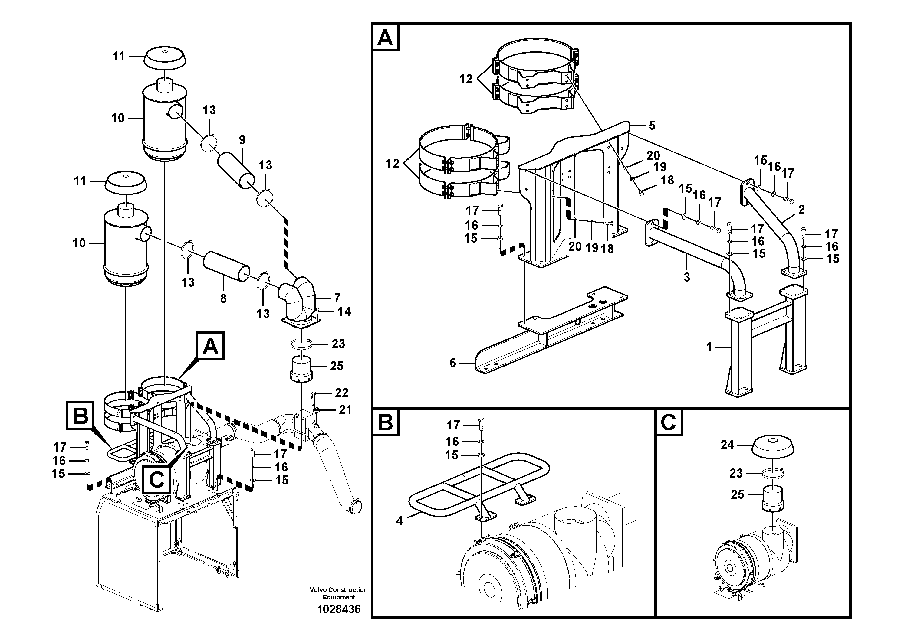 Seat frame RM/VOE14553994 VOLVO