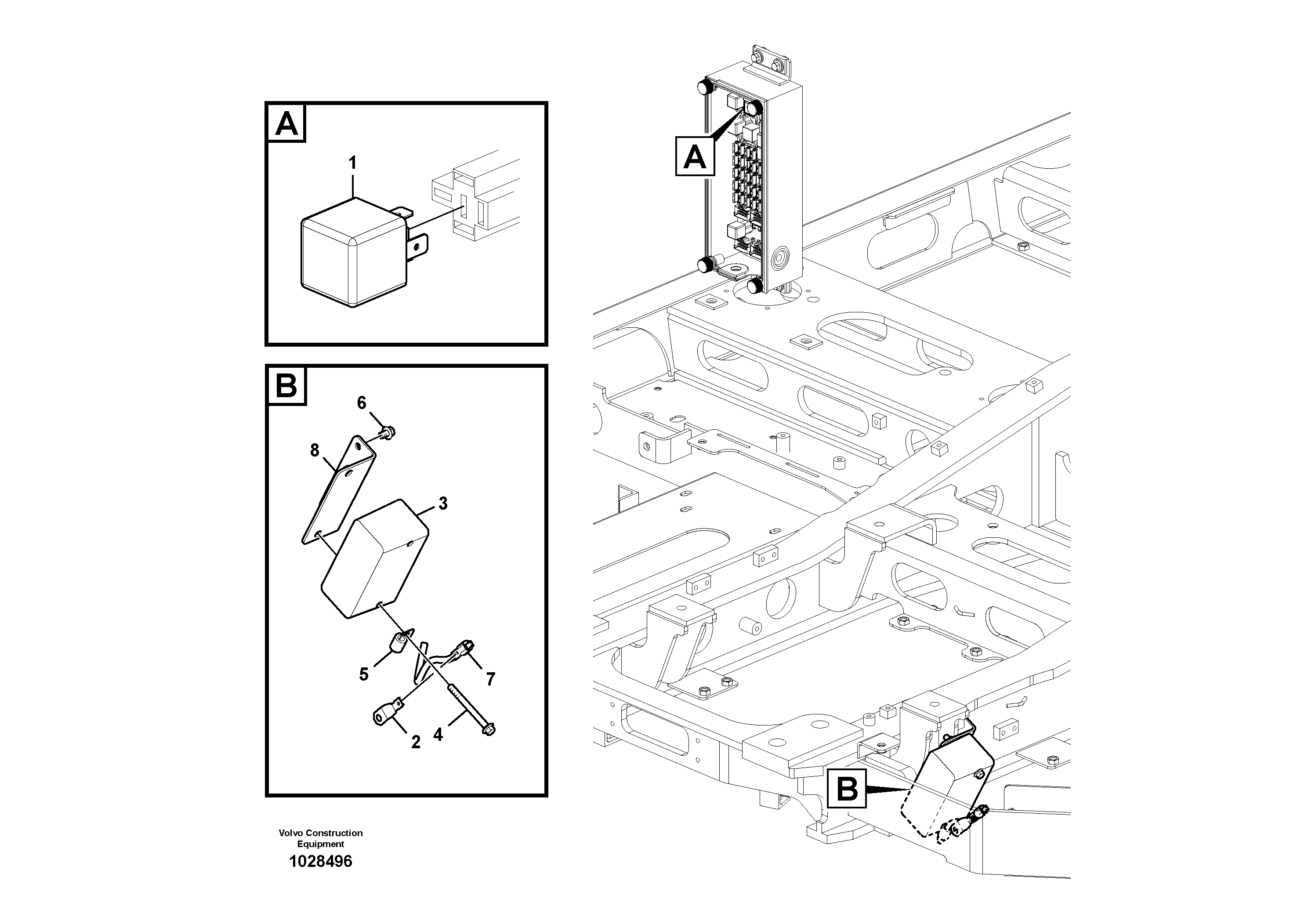 Seat frame VOE14559107 VOLVO