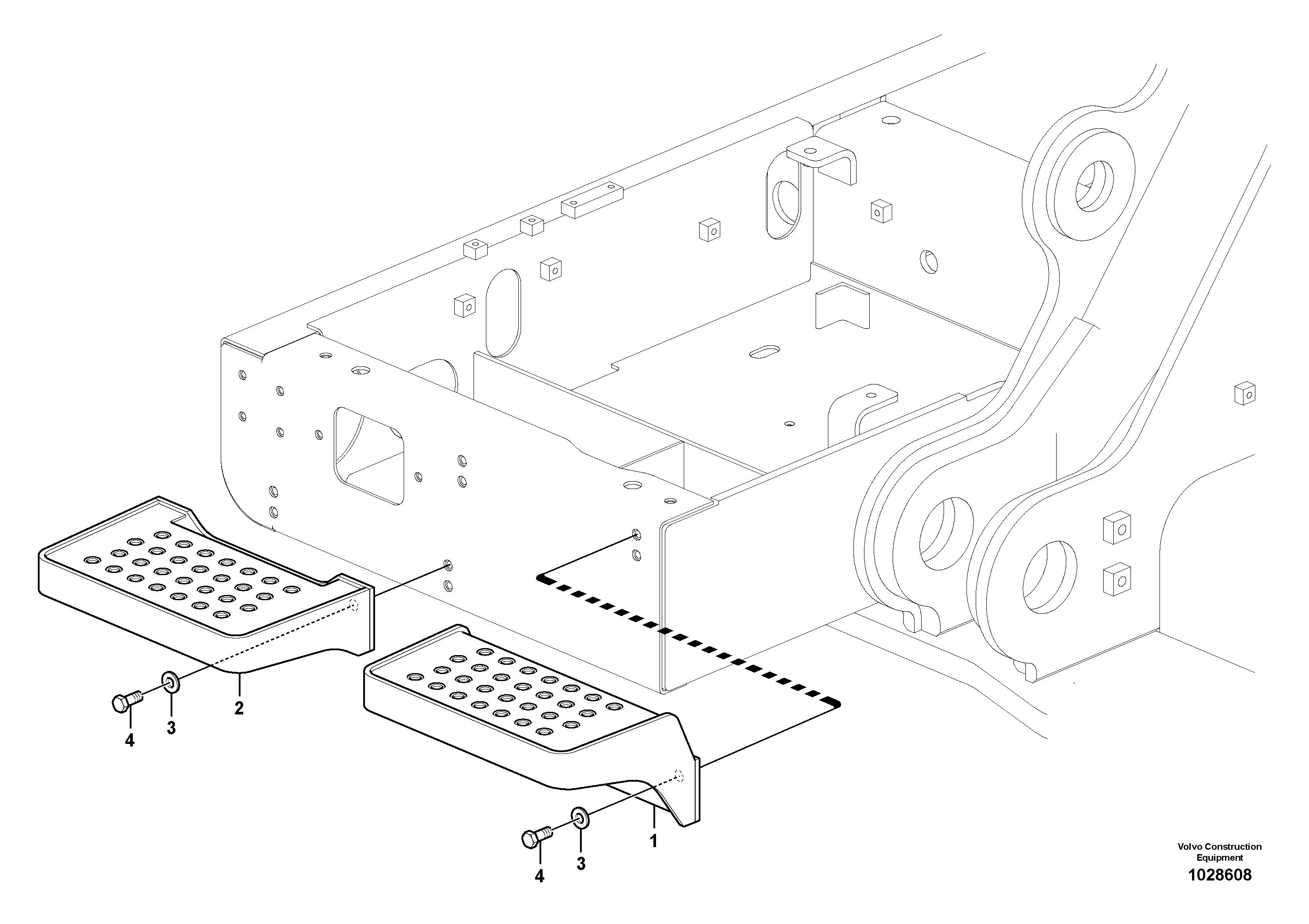 Pedal bracket R.h. VOE14572740 VOLVO
