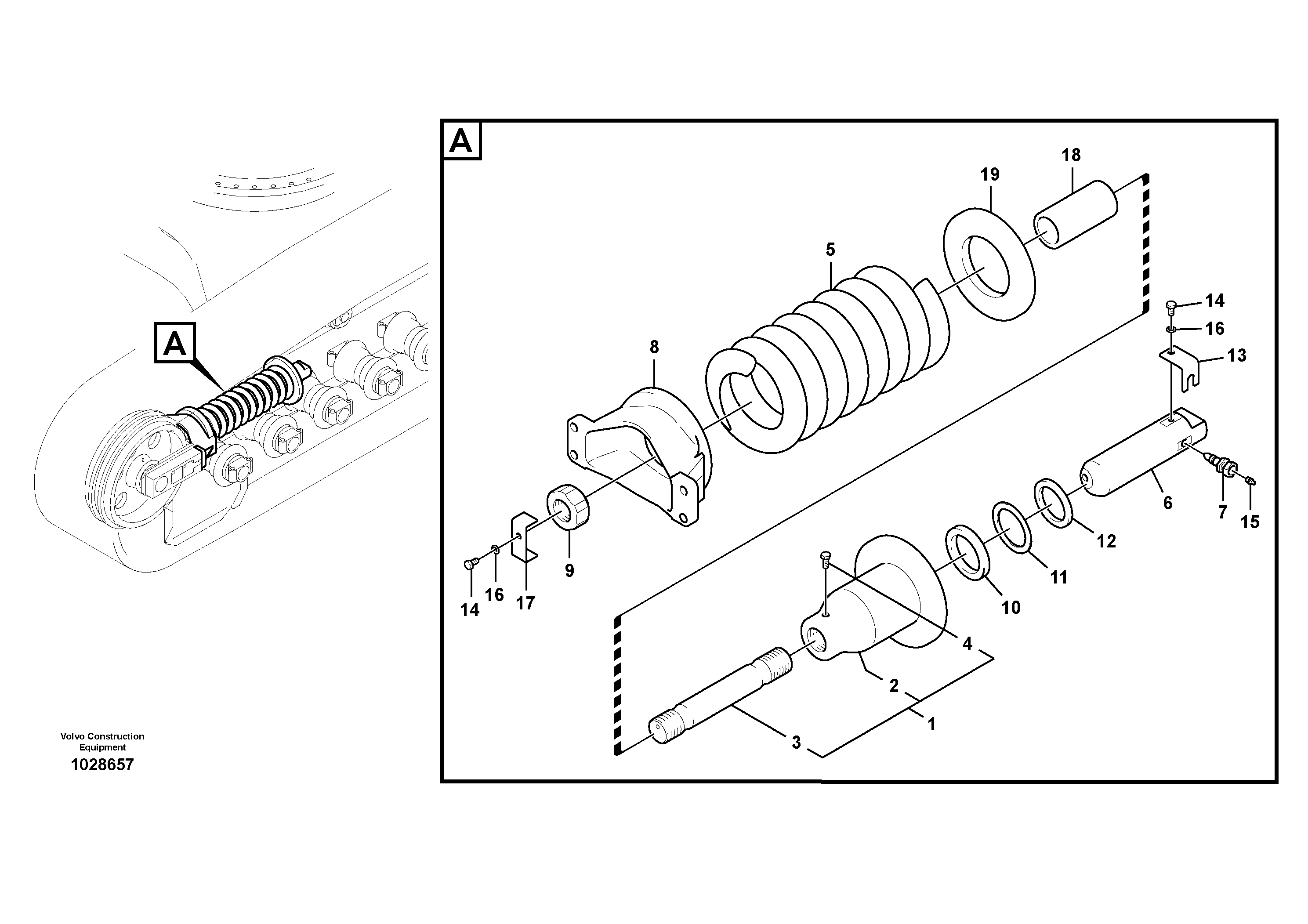 Recoil Spring VOE14669581 VOLVO