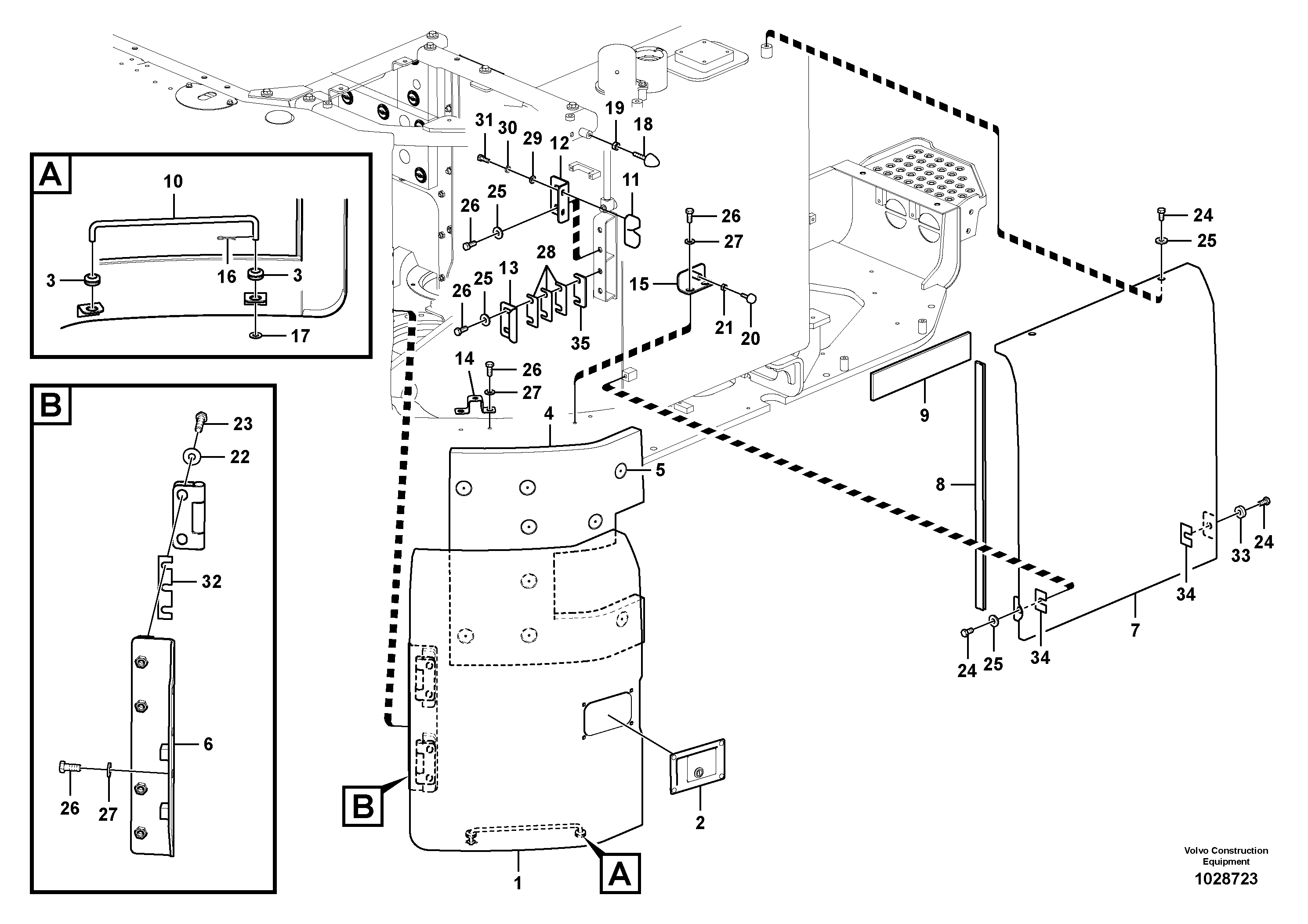 Seat frame RM/VOE14551469 VOLVO