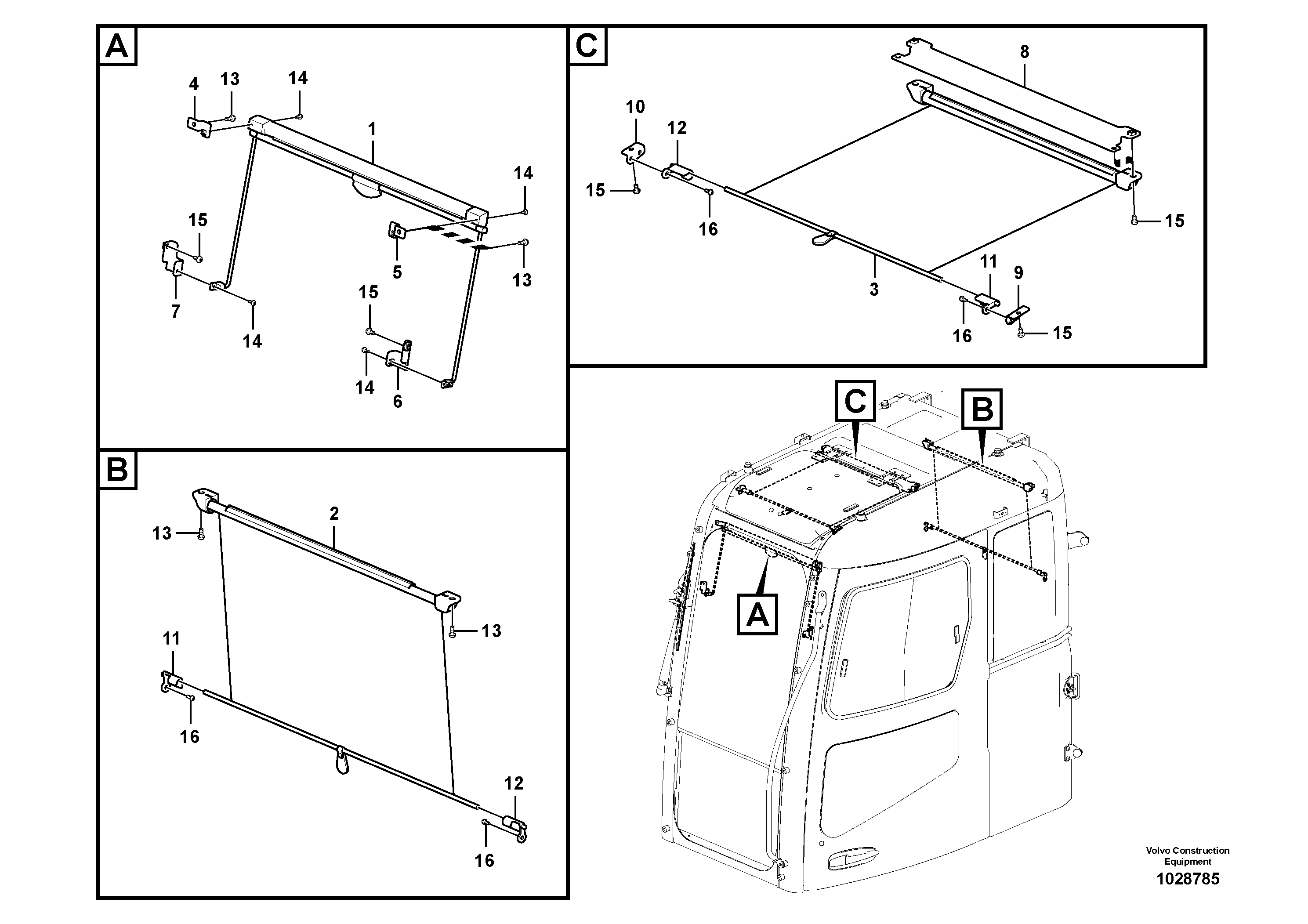 Seat frame VOE14563271 VOLVO