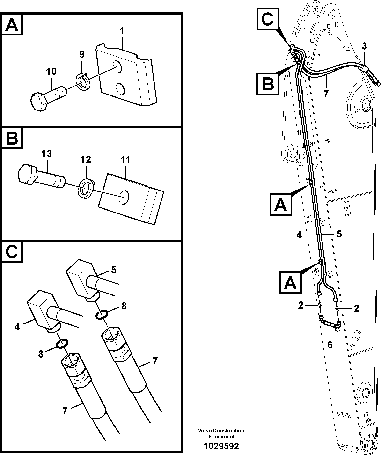 Mounting rail VOE997422 VOLVO