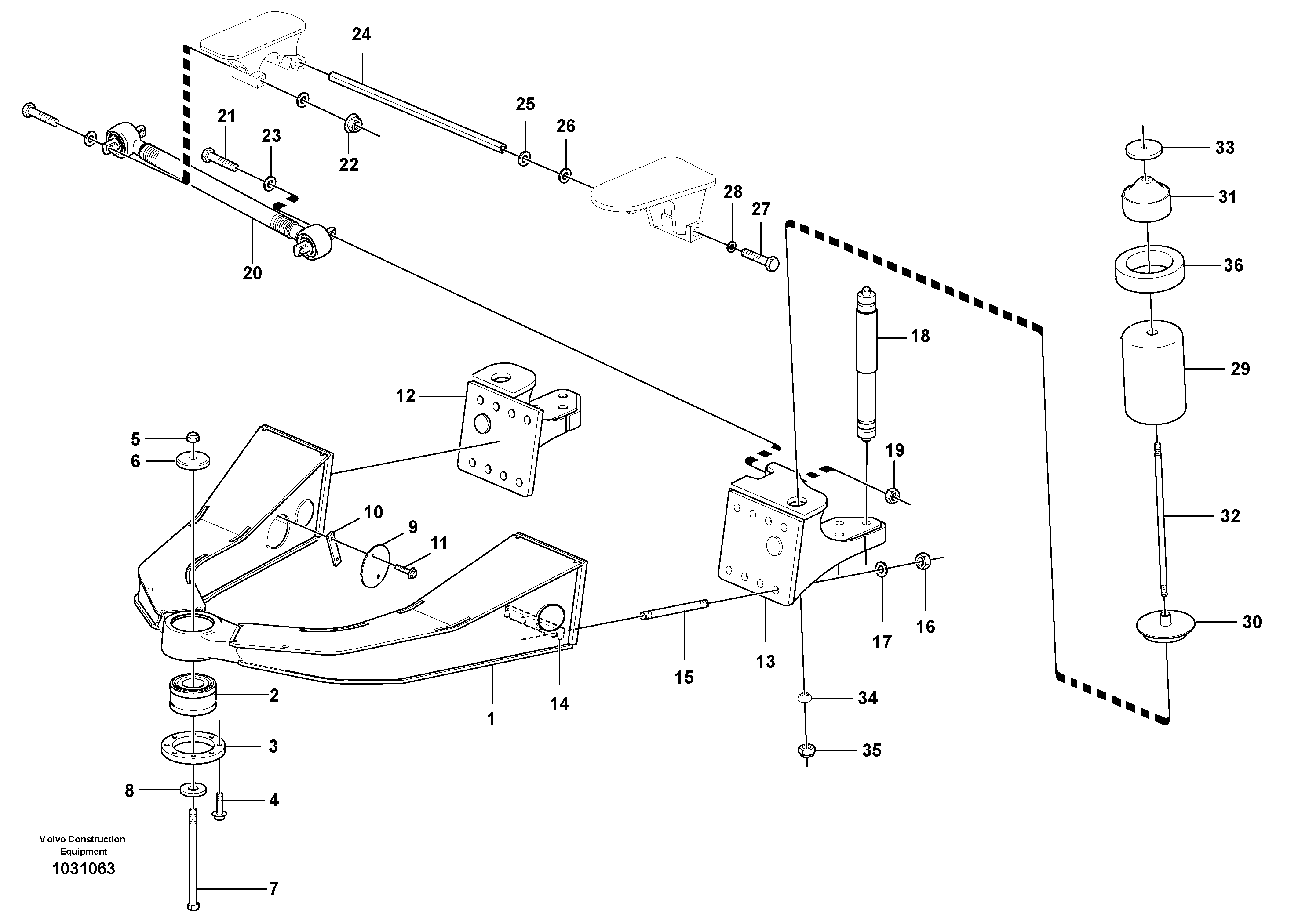Seat frame VOE16865155 VOLVO