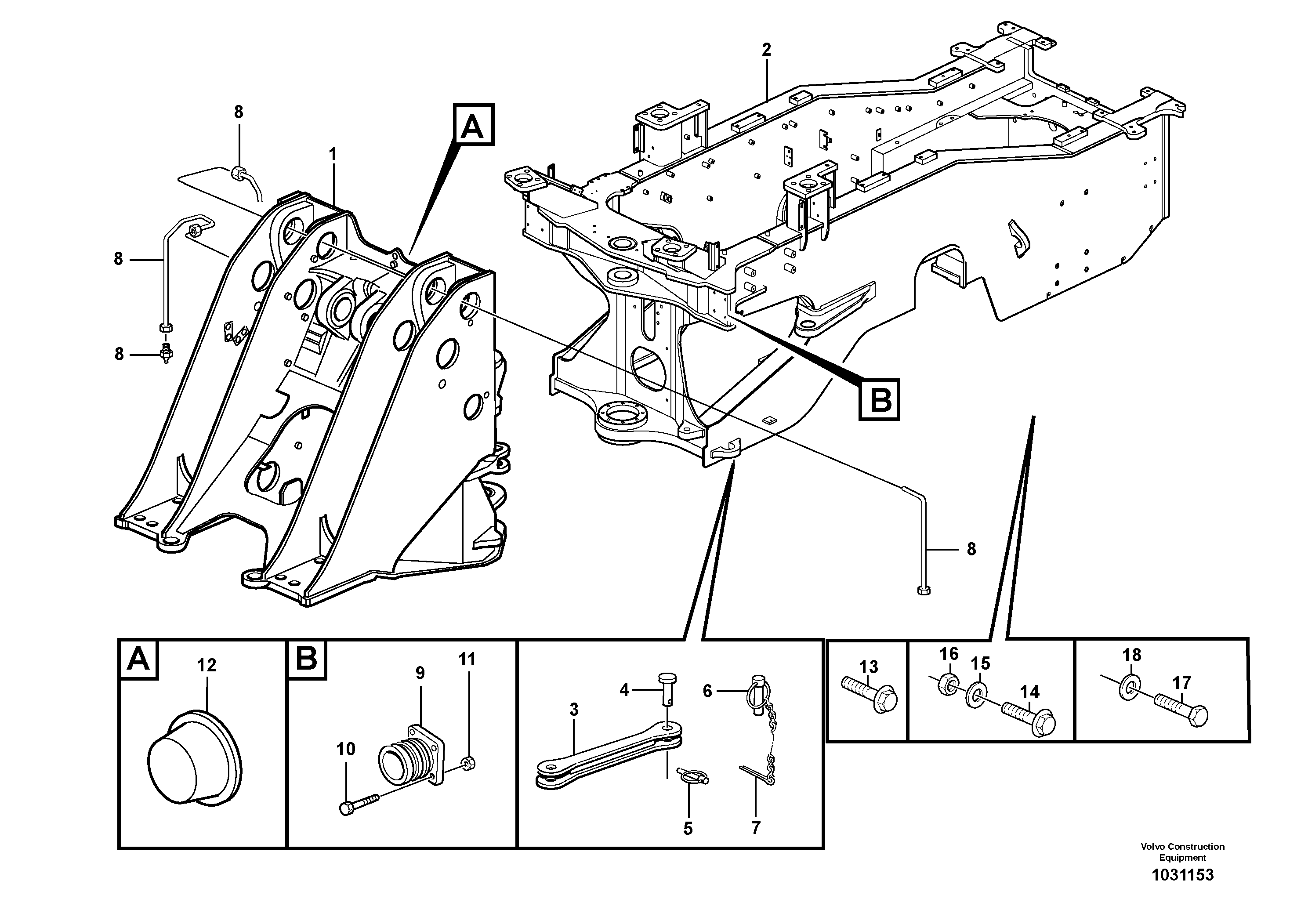 Rear frame VOE15053589 VOLVO