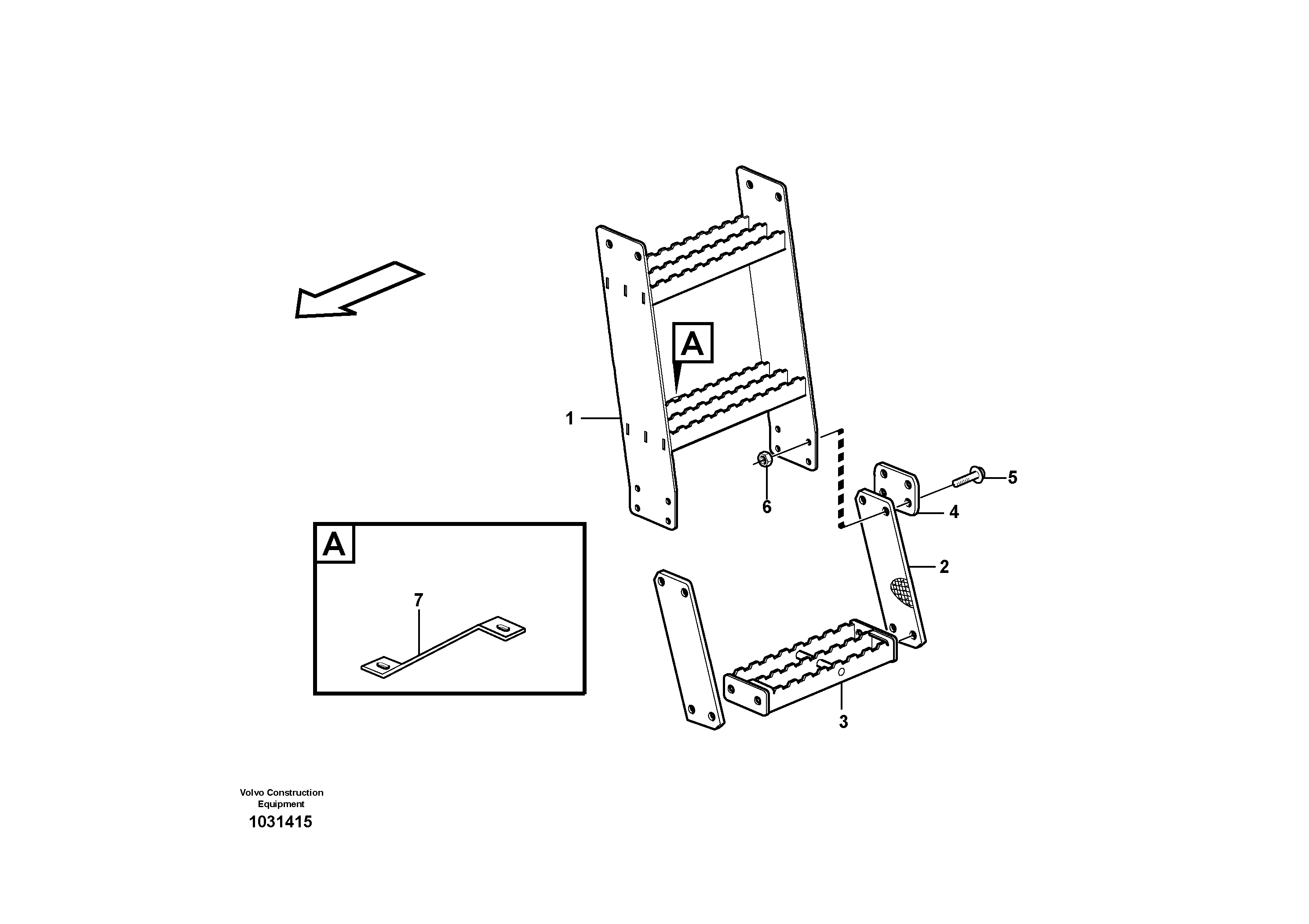 Pedal bracket L.h. VOE11435618 VOLVO