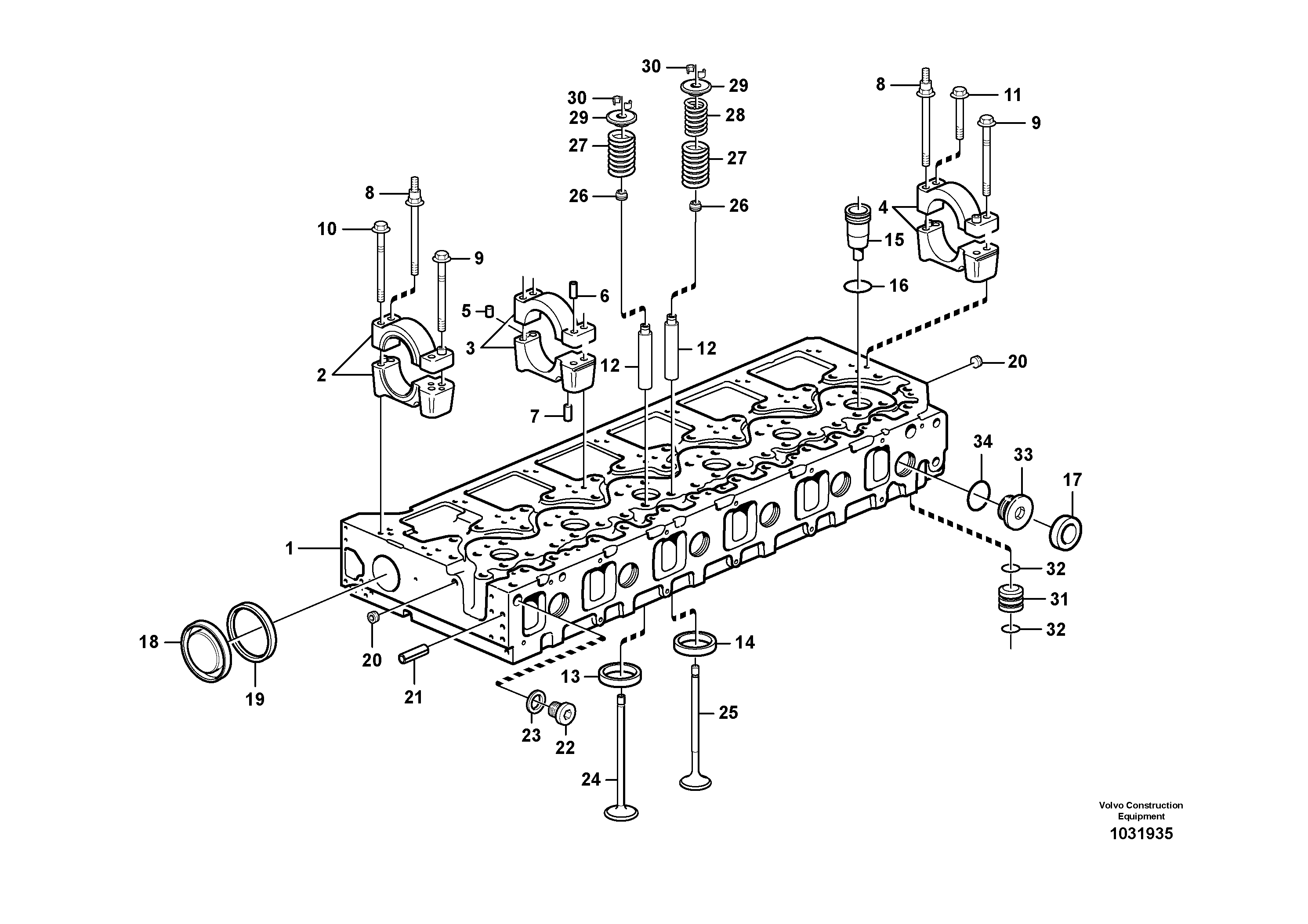 Cylinder head VOE22012779 VOLVO