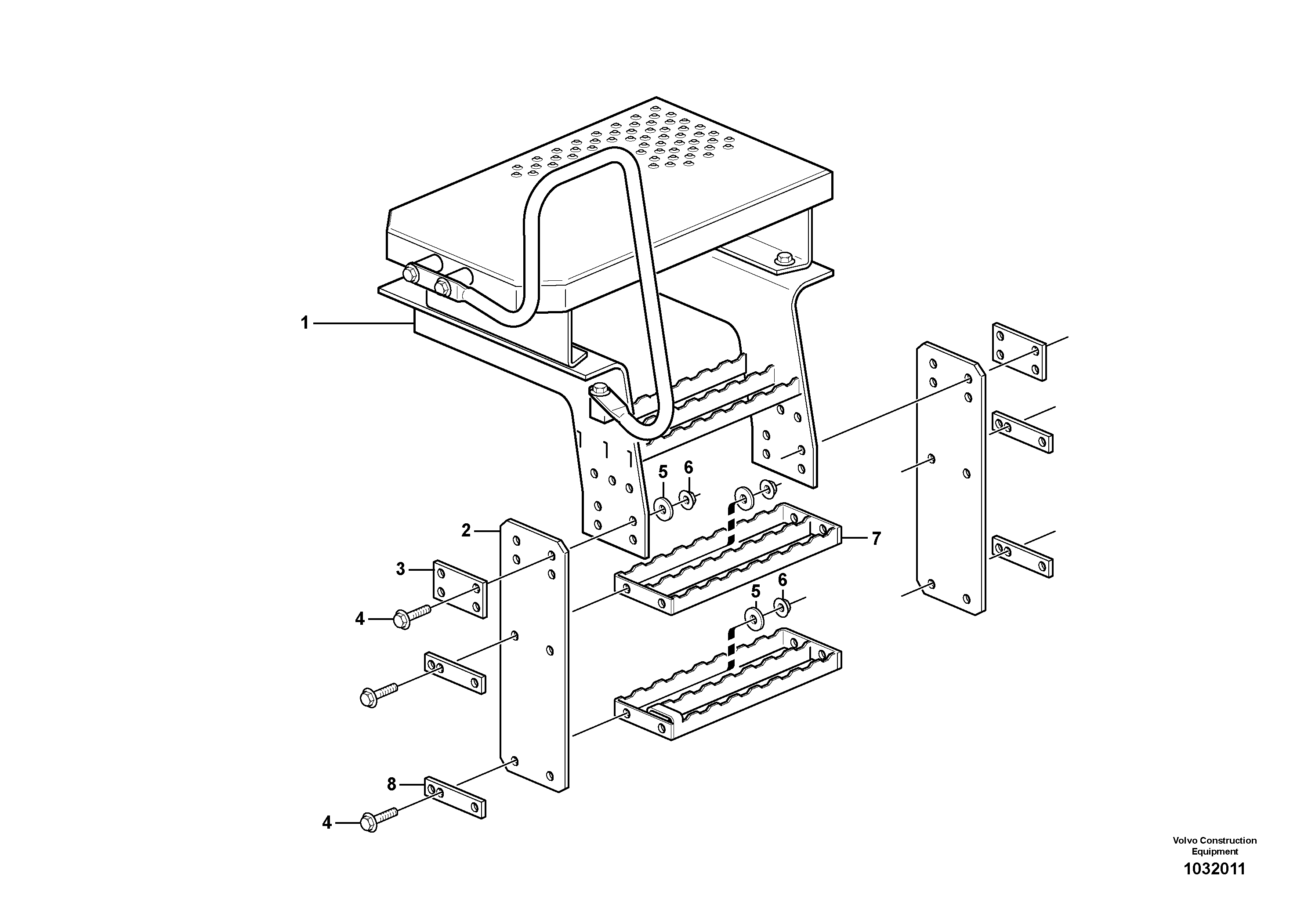 Pedal bracket L.h. VOE11417925 VOLVO