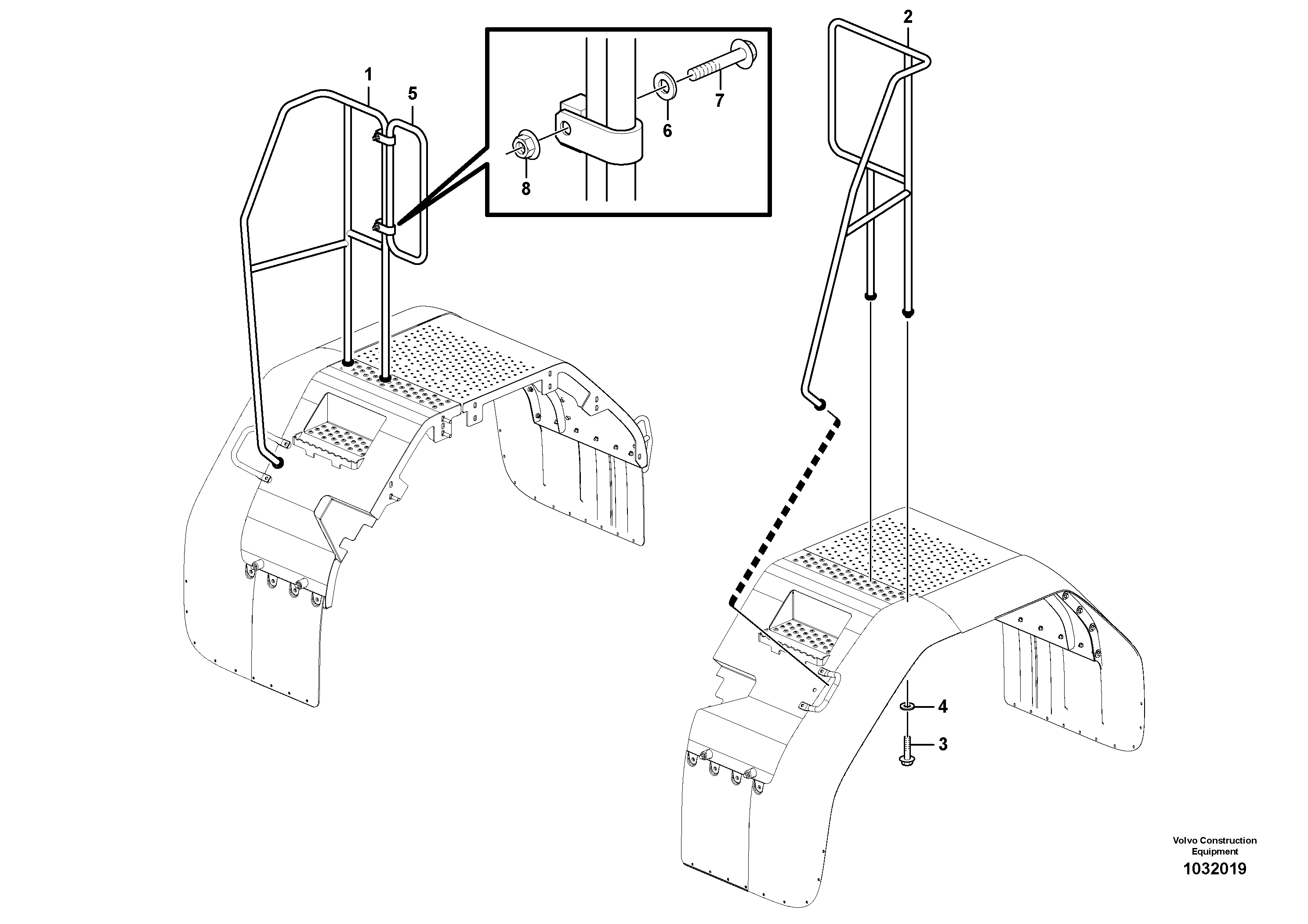 Handrail VOE11436115 VOLVO