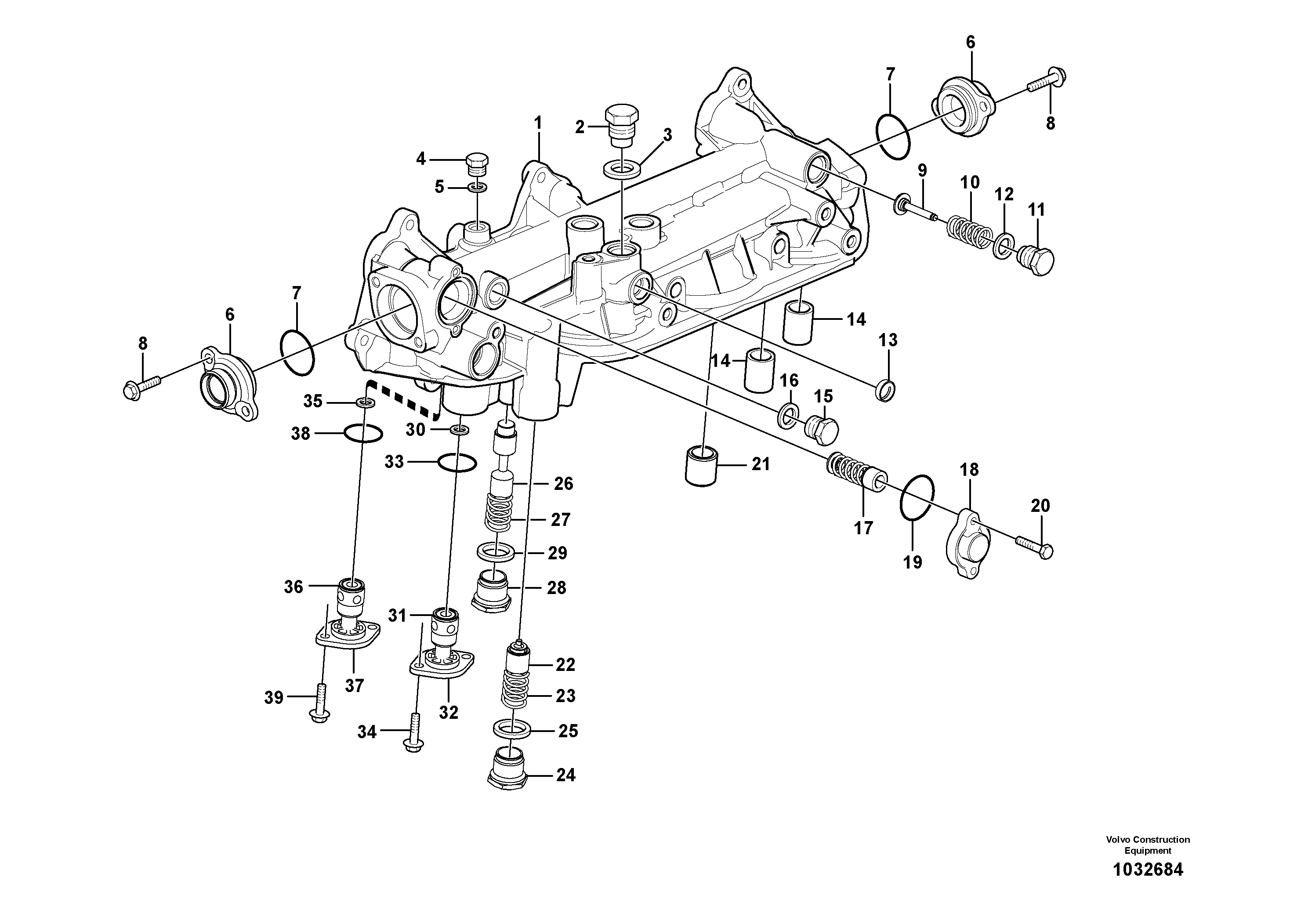 Oil filter housing VOE11158481 VOLVO