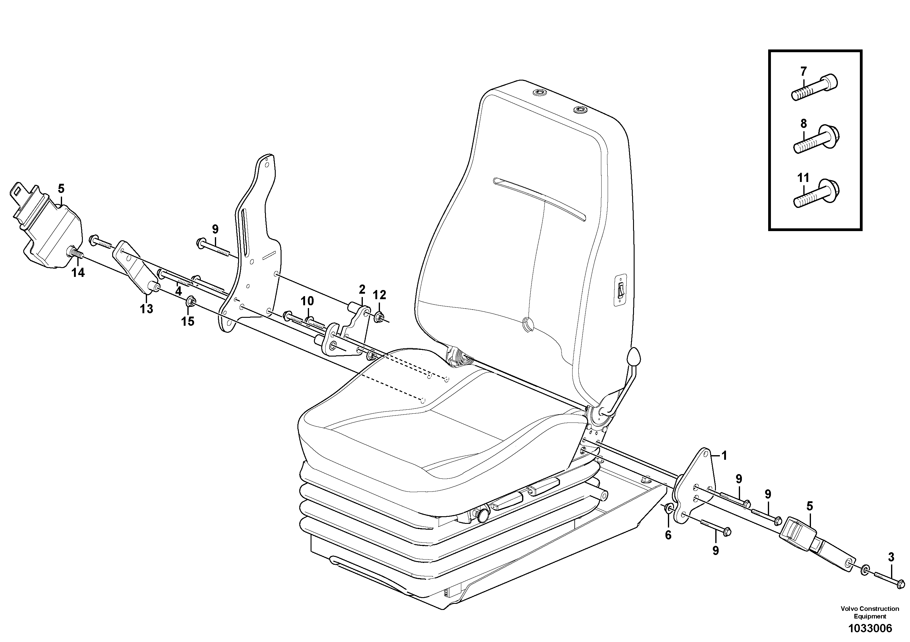 Mounting rail VOE959874 VOLVO