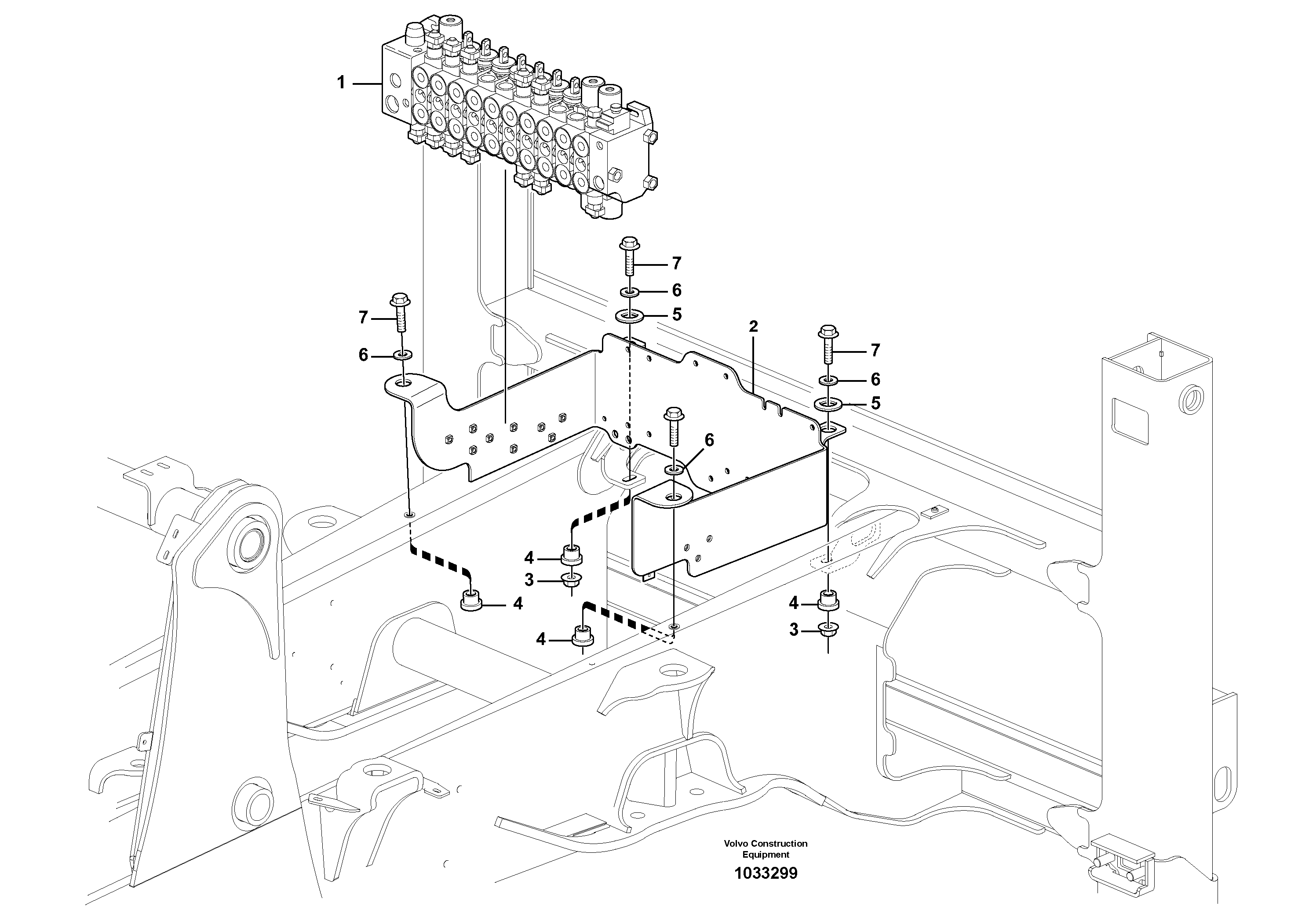 Seat frame VOE16224935 VOLVO