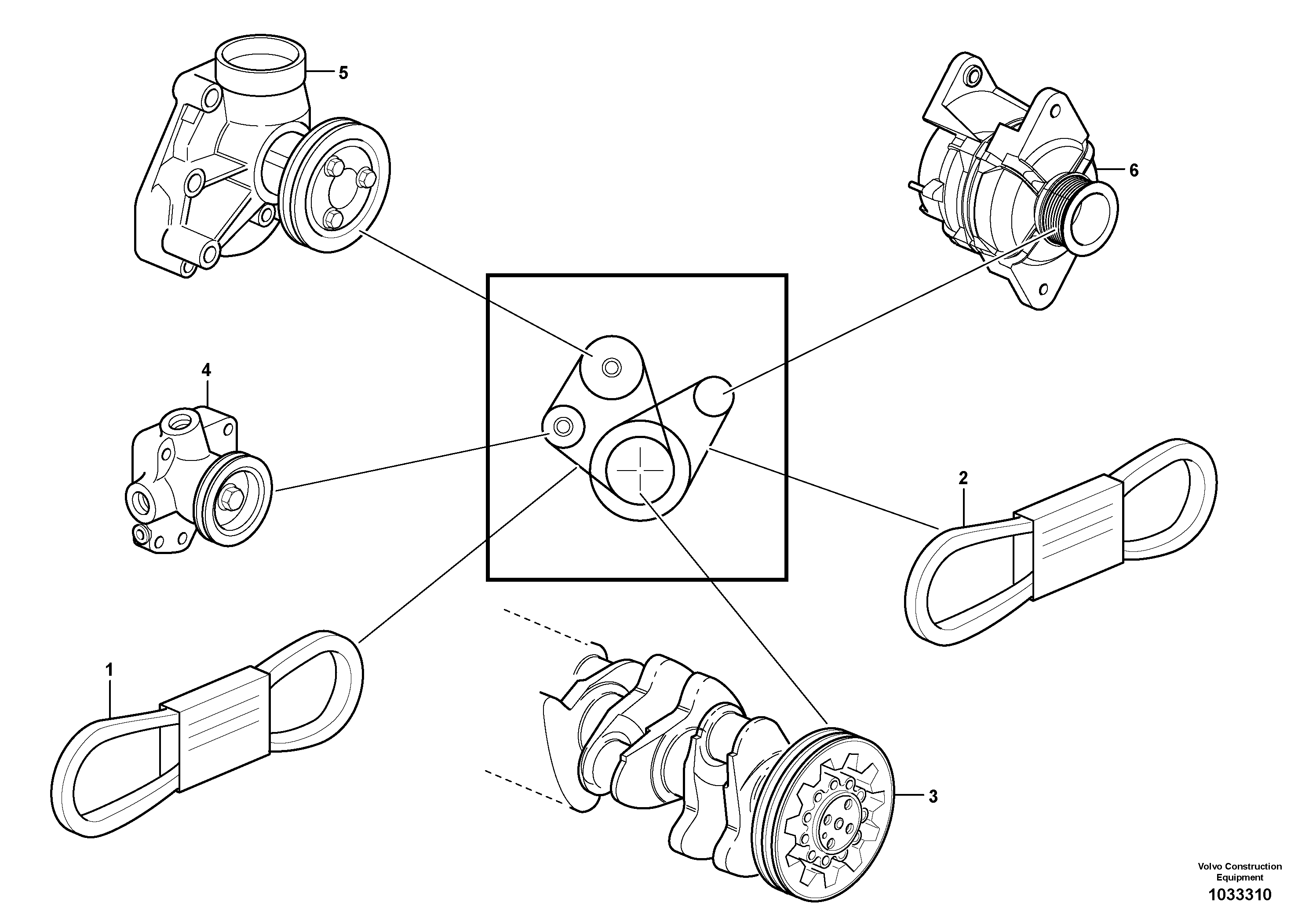 V-belt VOE20460445 VOLVO