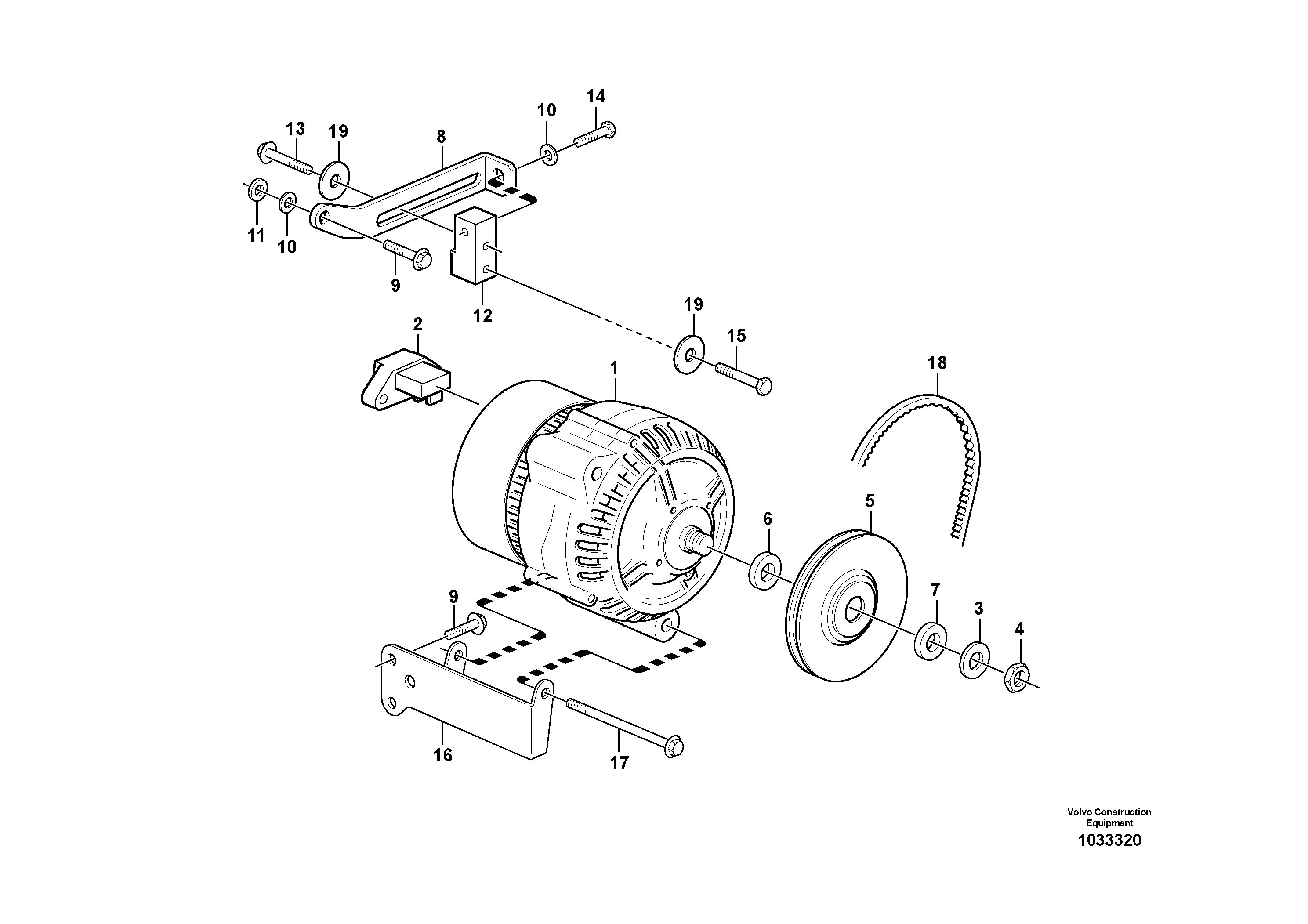Mounting rail VOE20460409 VOLVO
