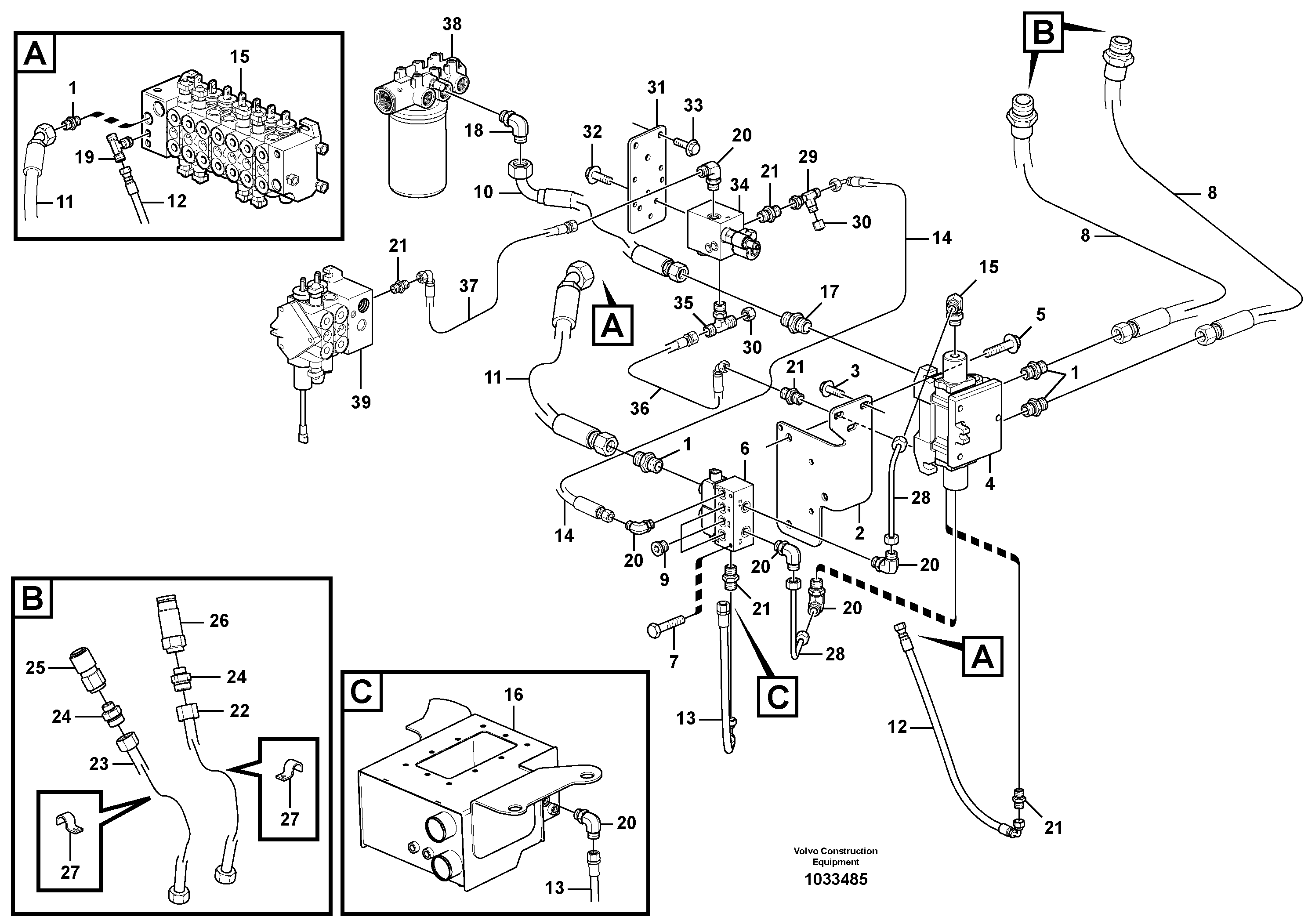 Timing gear casing VOE939923 VOLVO