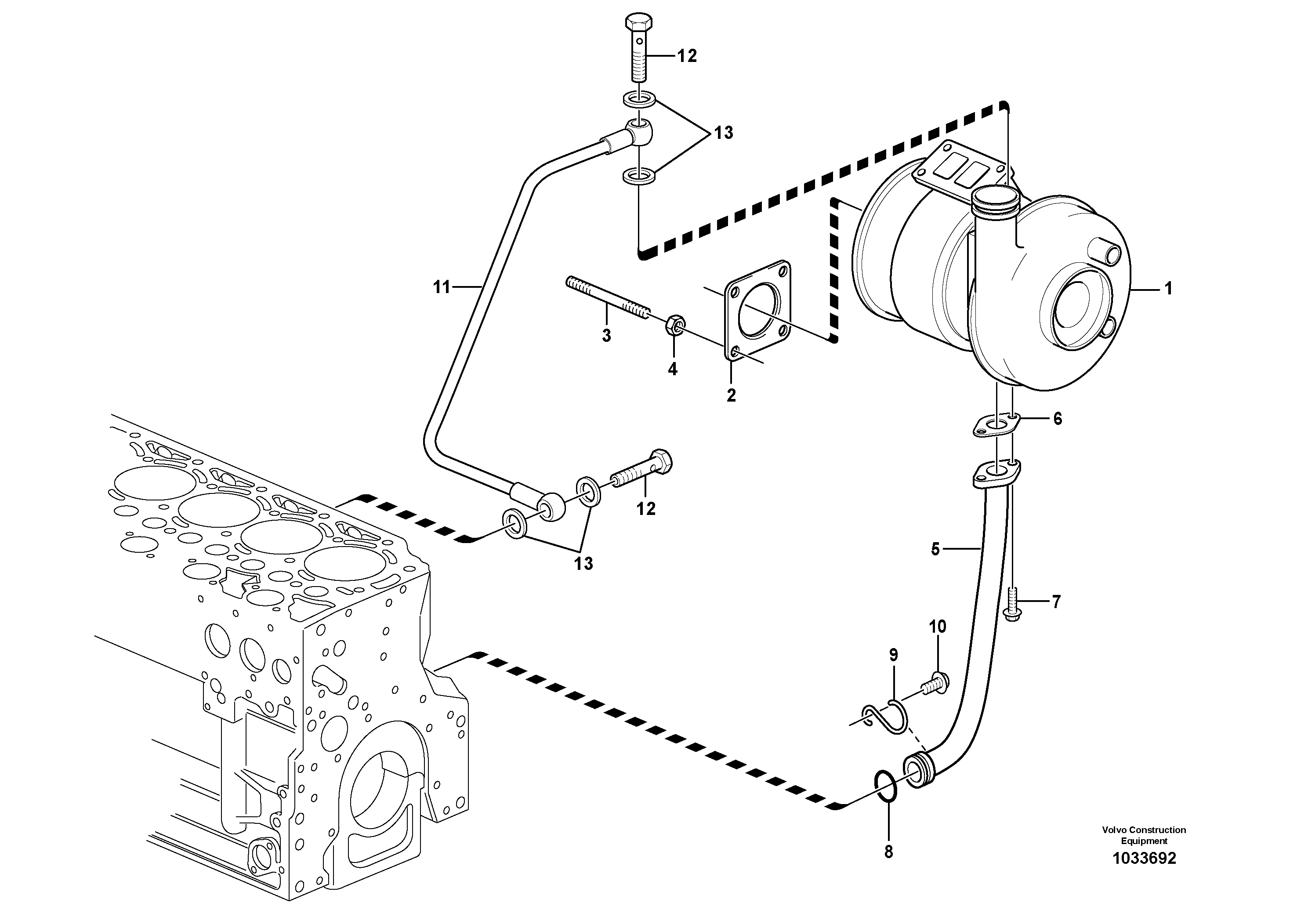 Oil Line VOE21553364 VOLVO