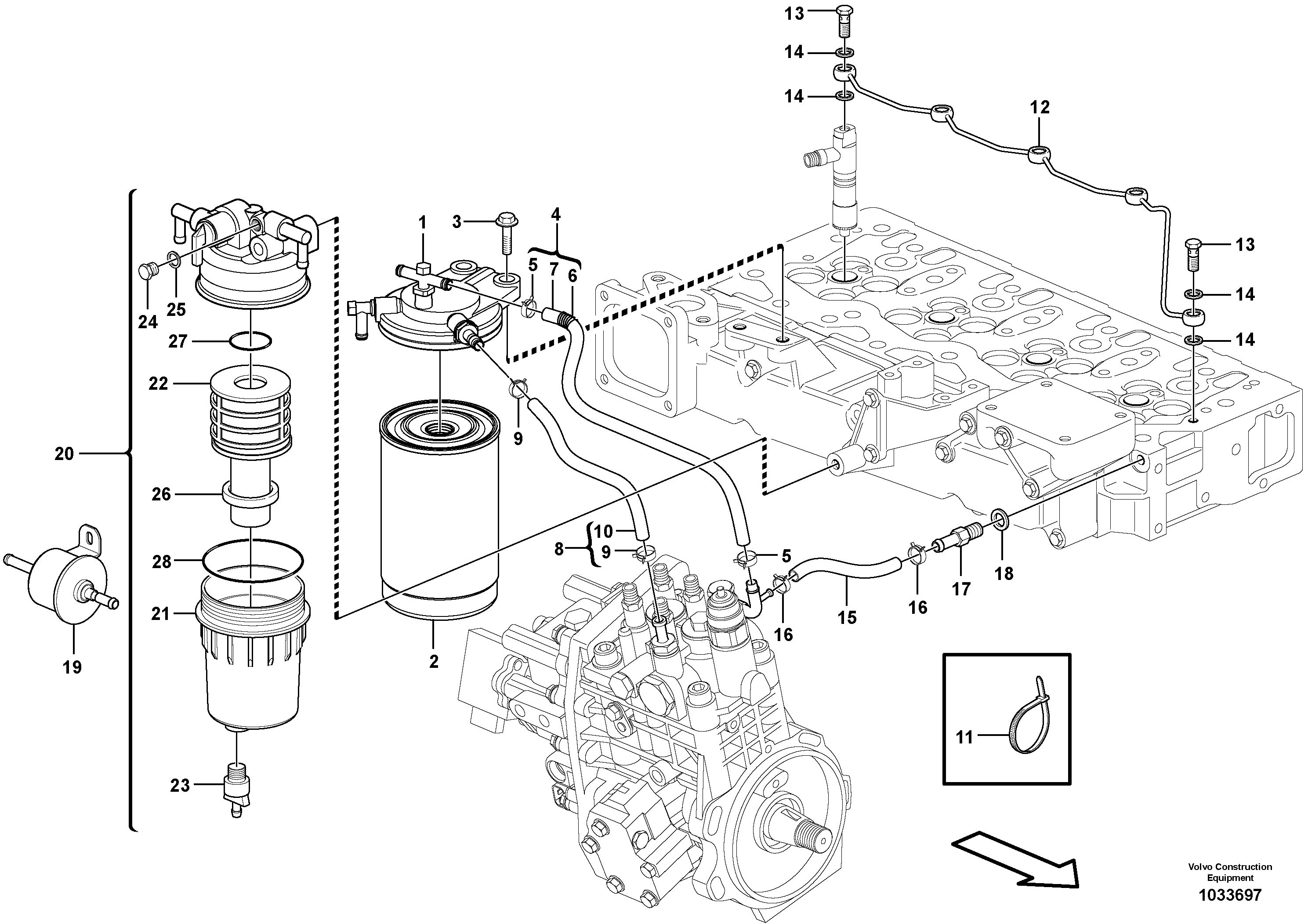 Four-way Nipple VOE15066558 VOLVO