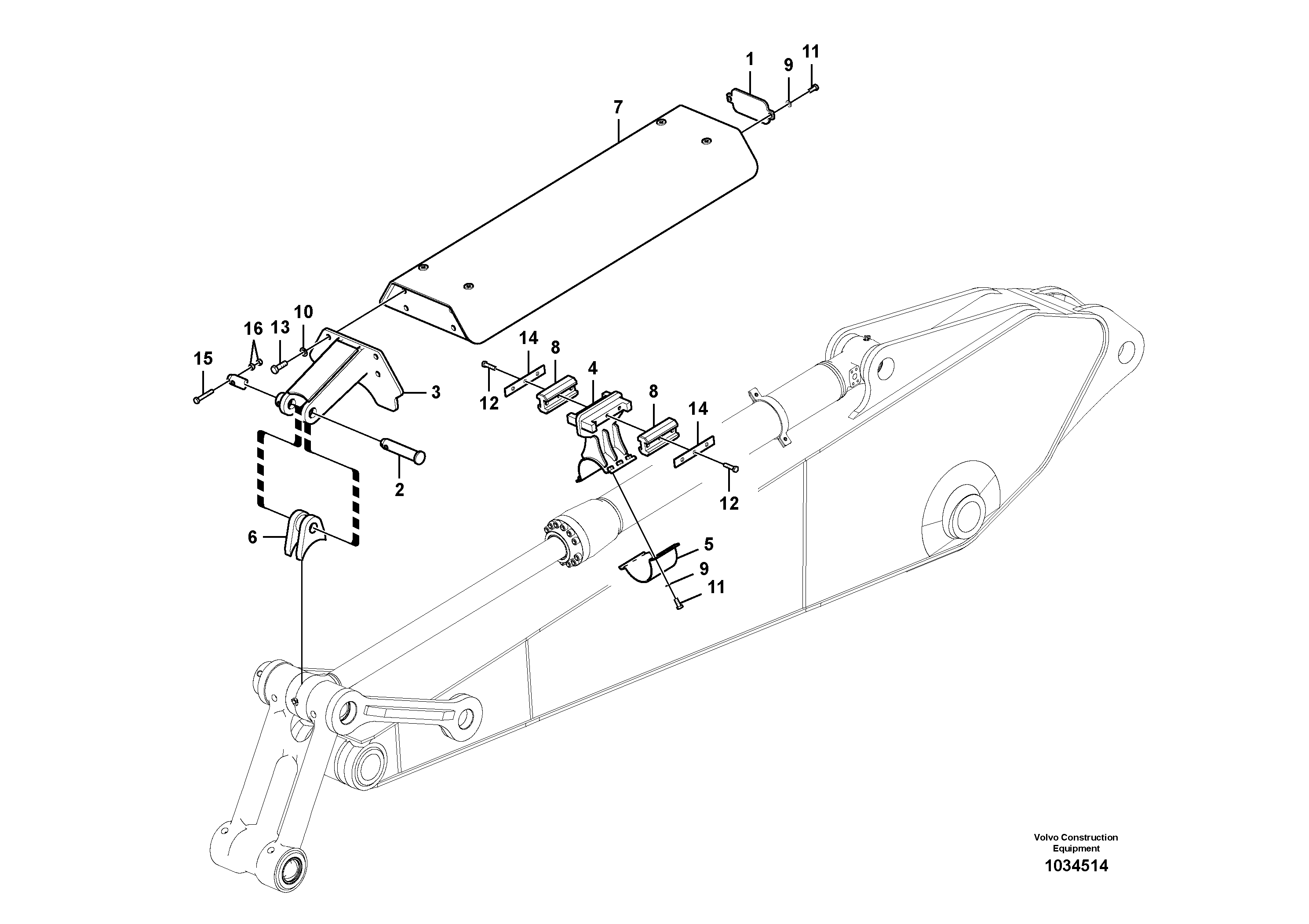 Seat frame VOE14550546 VOLVO