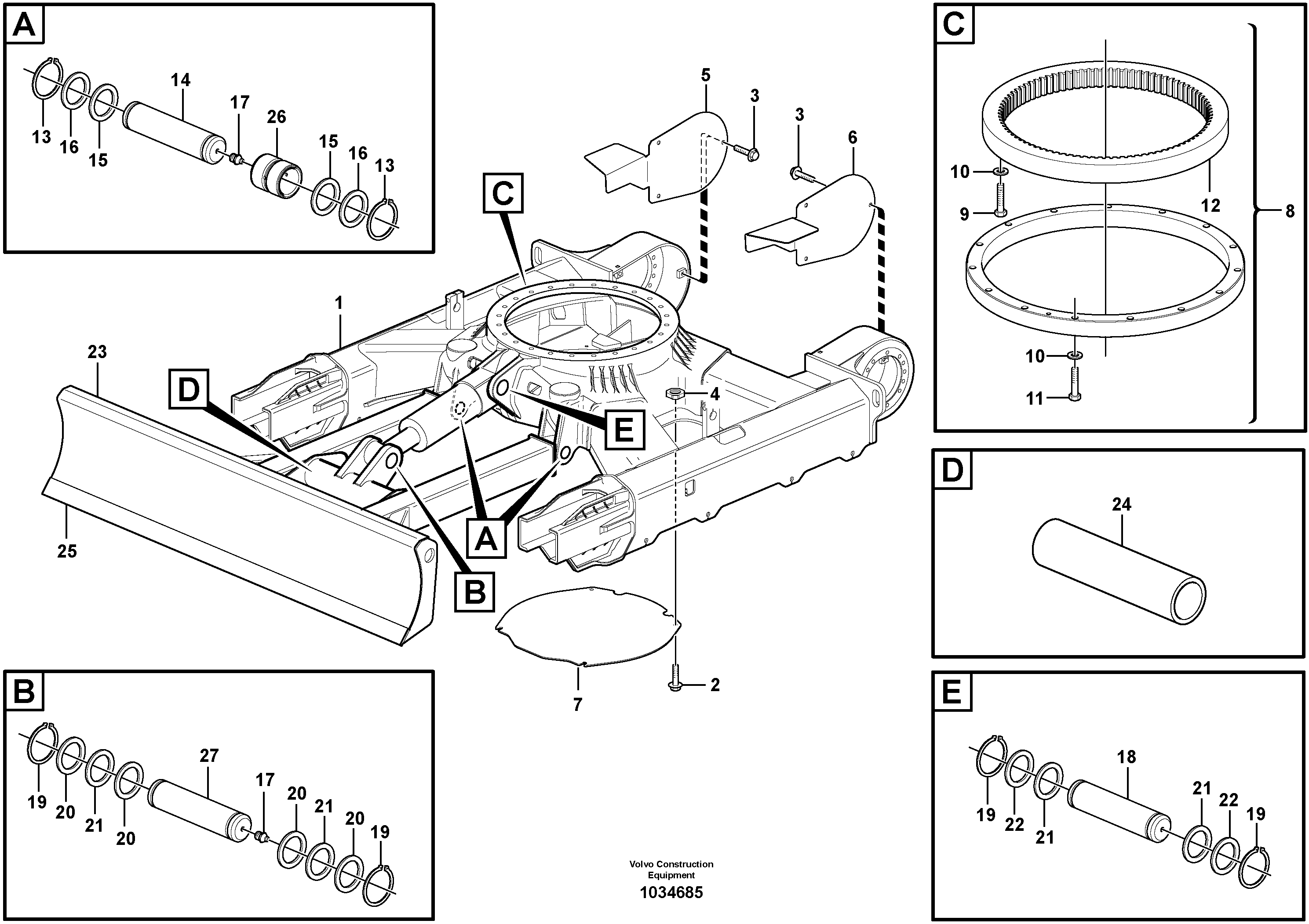 Mounting rail VOE15604682 VOLVO