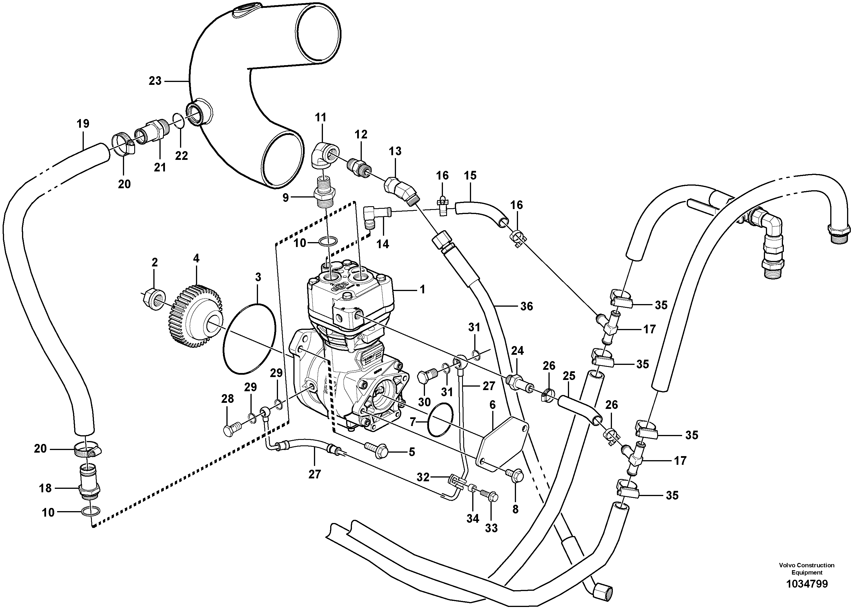 Маслоотражающее кольцо VOE20460465 VOLVO