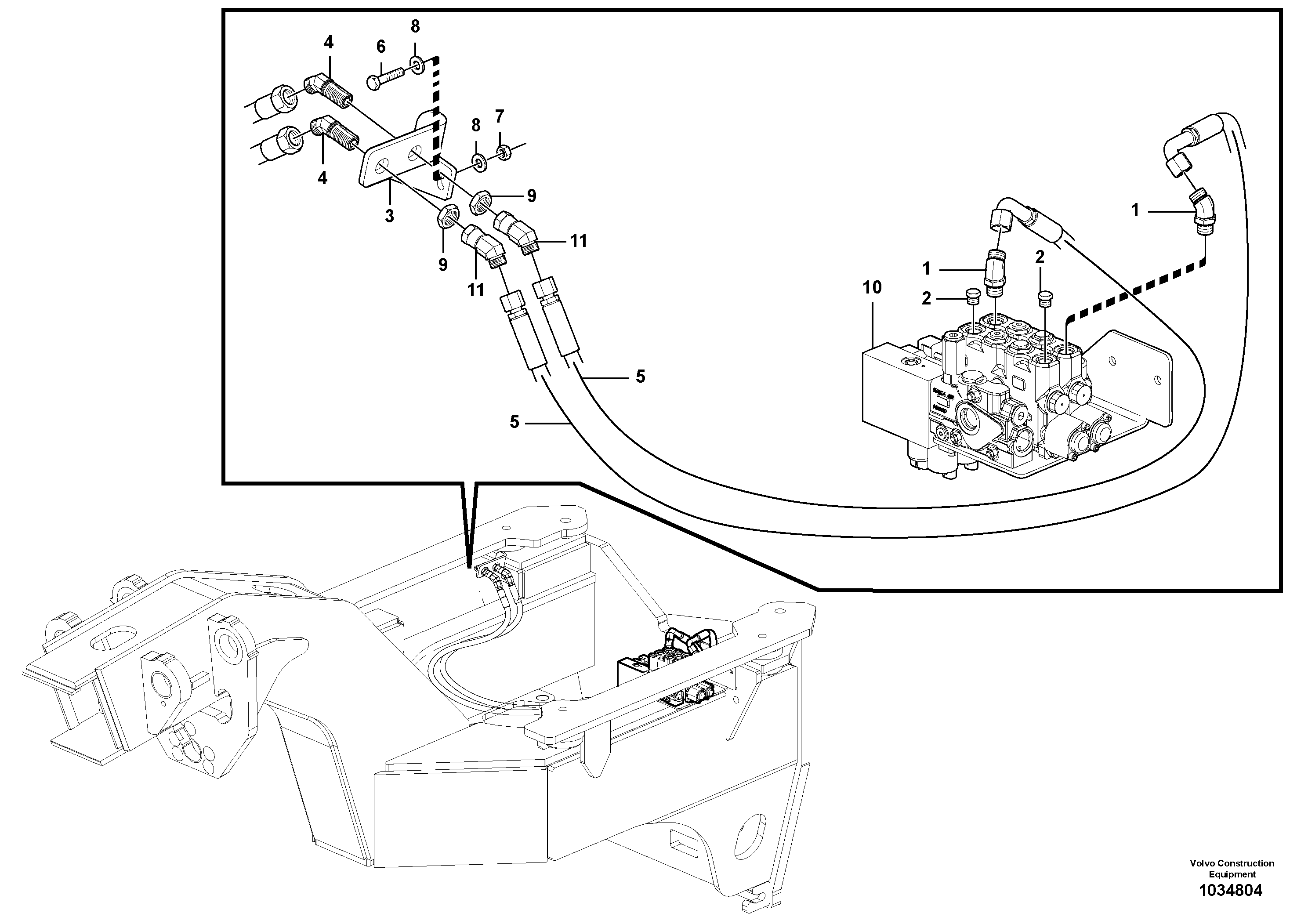 Attaching plate VOE15407231 VOLVO