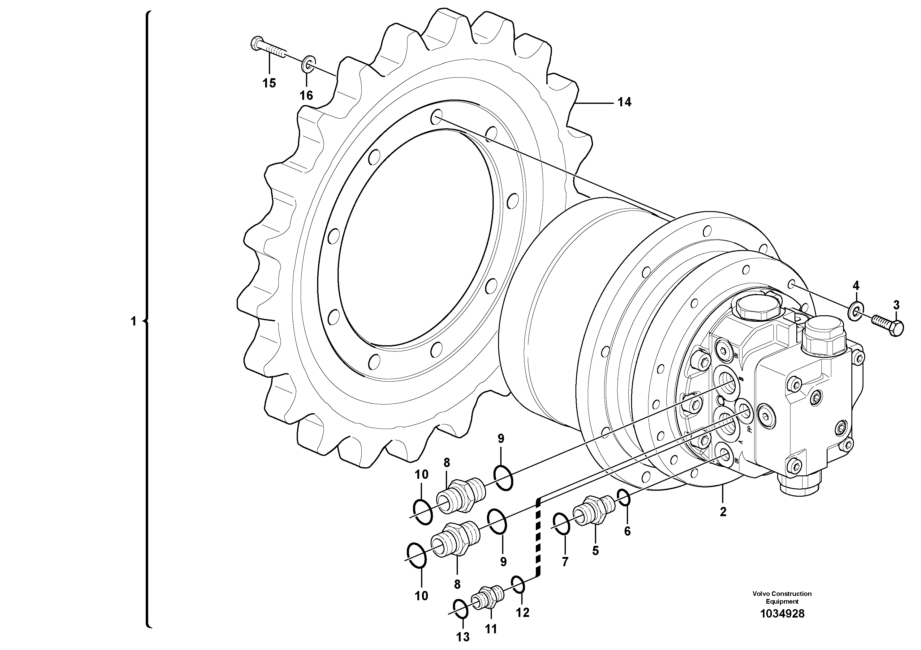 Hydraulic motor VOE11809209 VOLVO