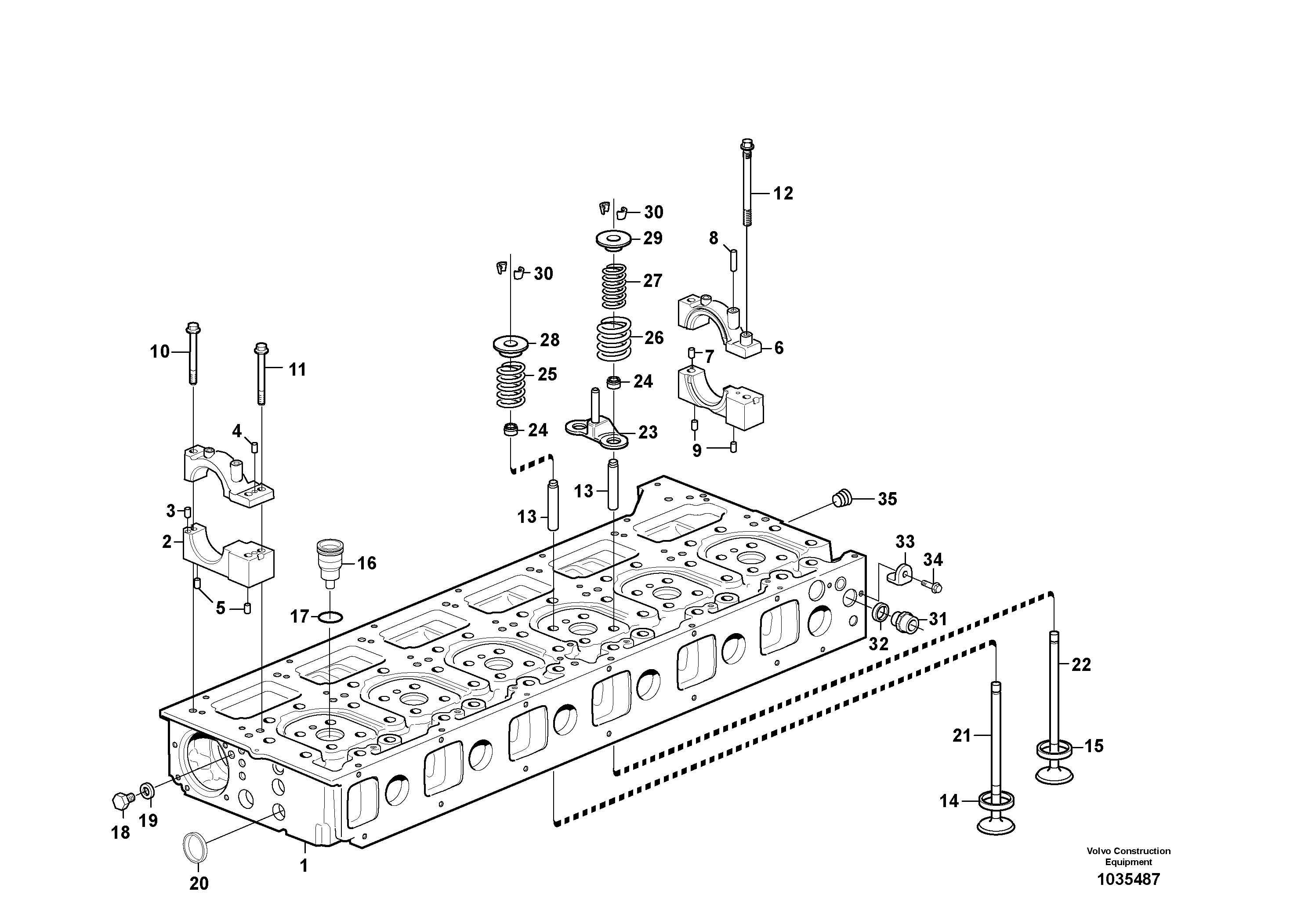Cylinder head VOE20743237 VOLVO