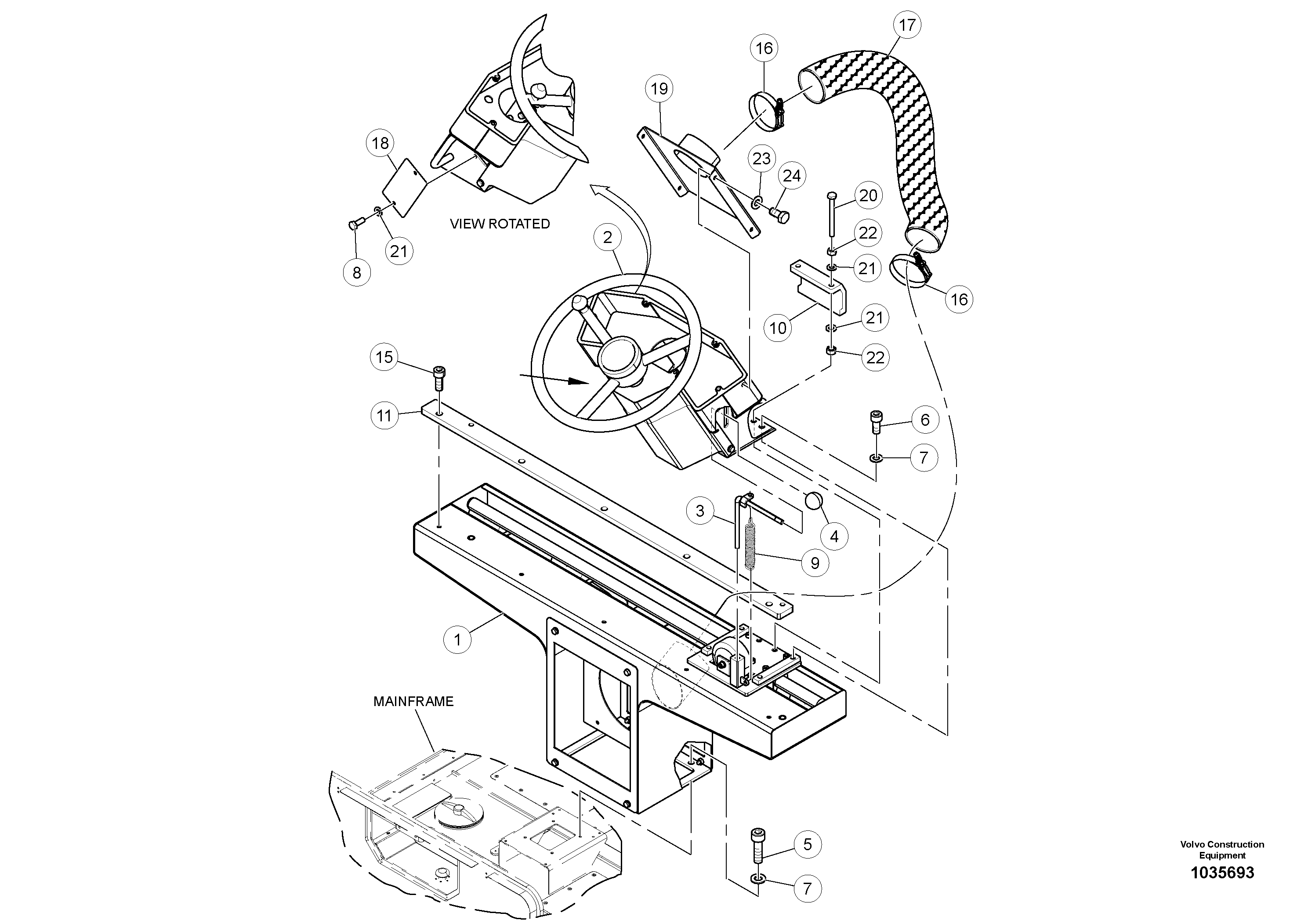 Mounting rail RM96701958 VOLVO