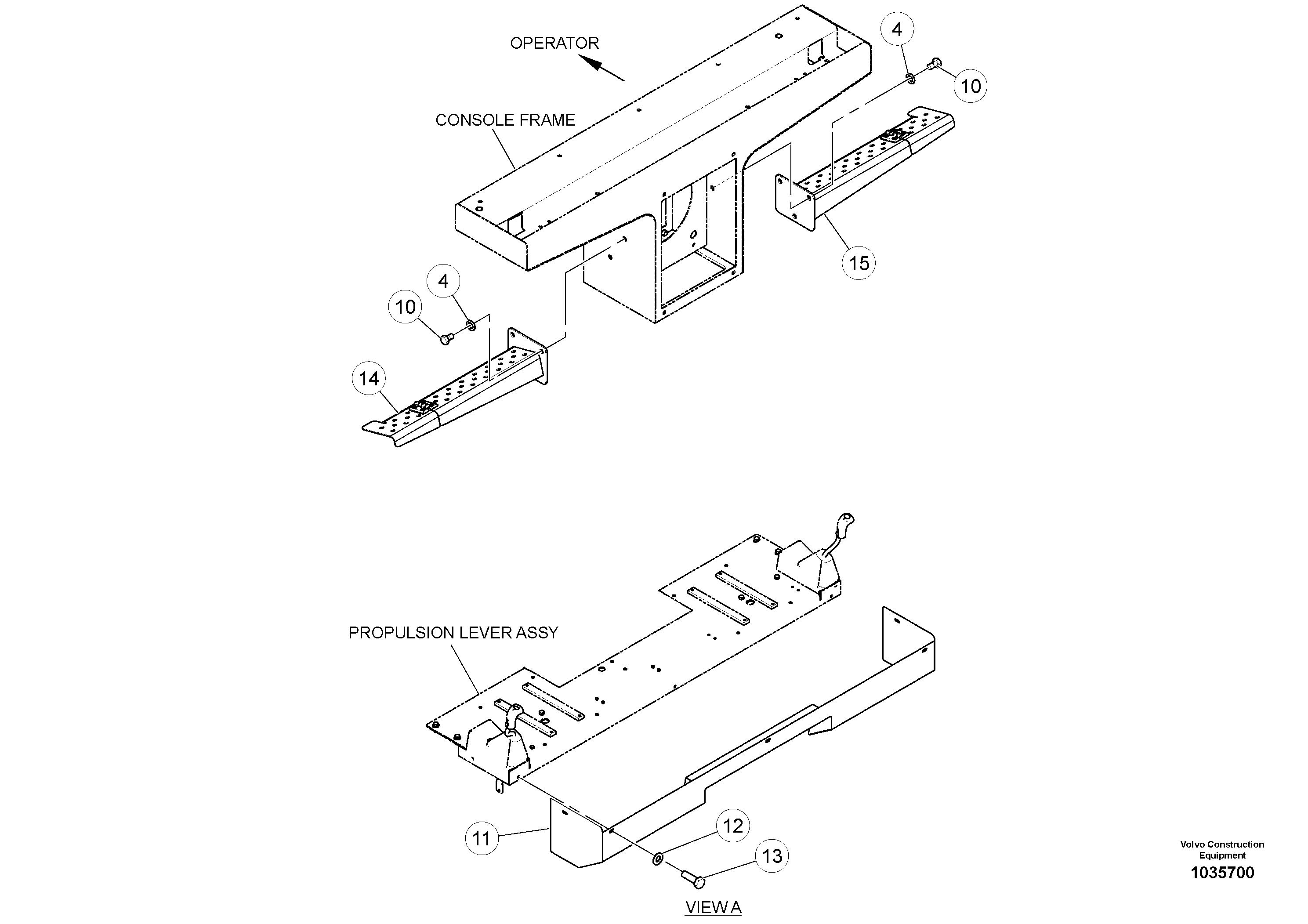Mounting rail RM/VOE96702659 VOLVO