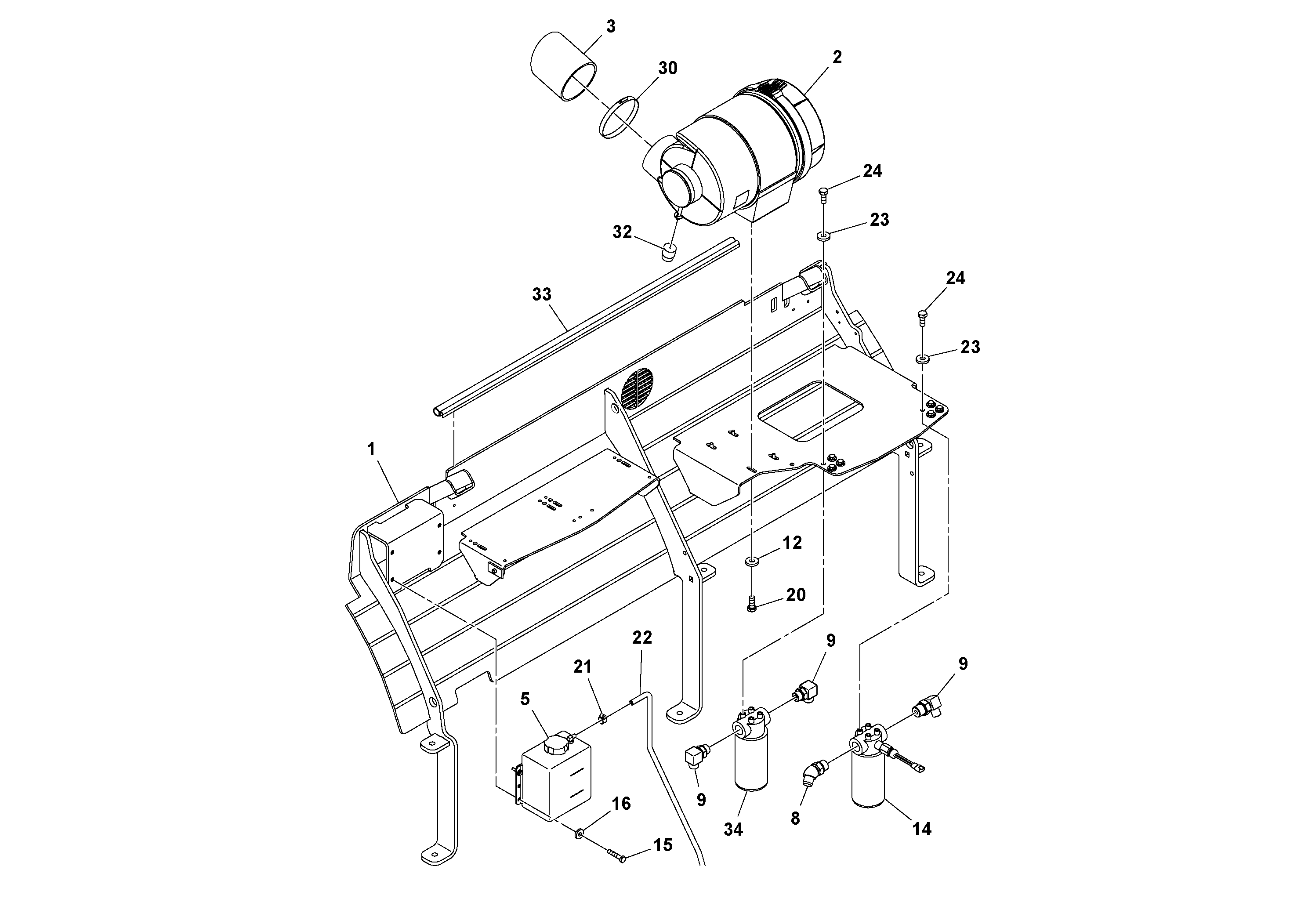 Tilt bearing RM/VOE96714407 VOLVO