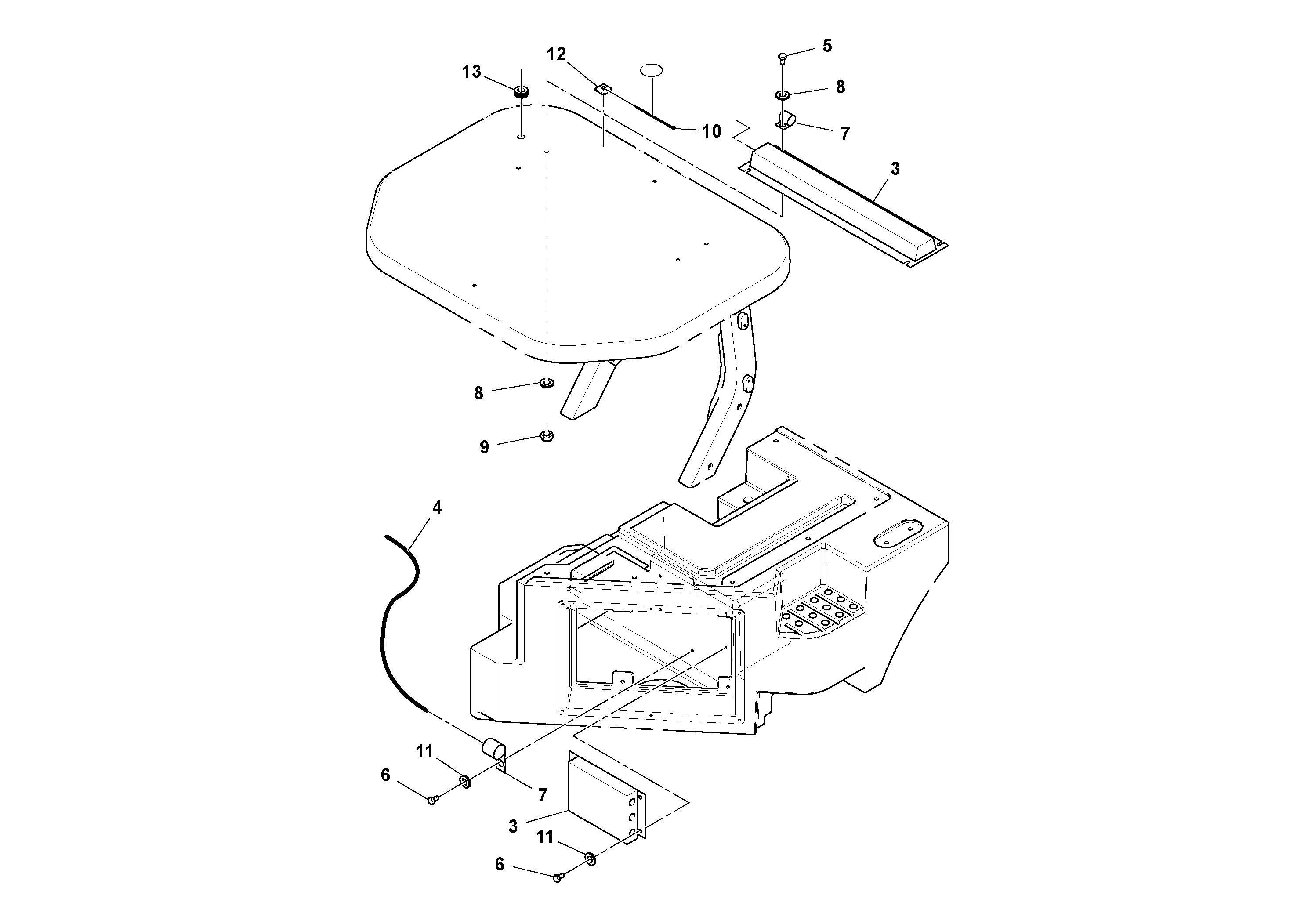 Mounting rail RM96705793 VOLVO