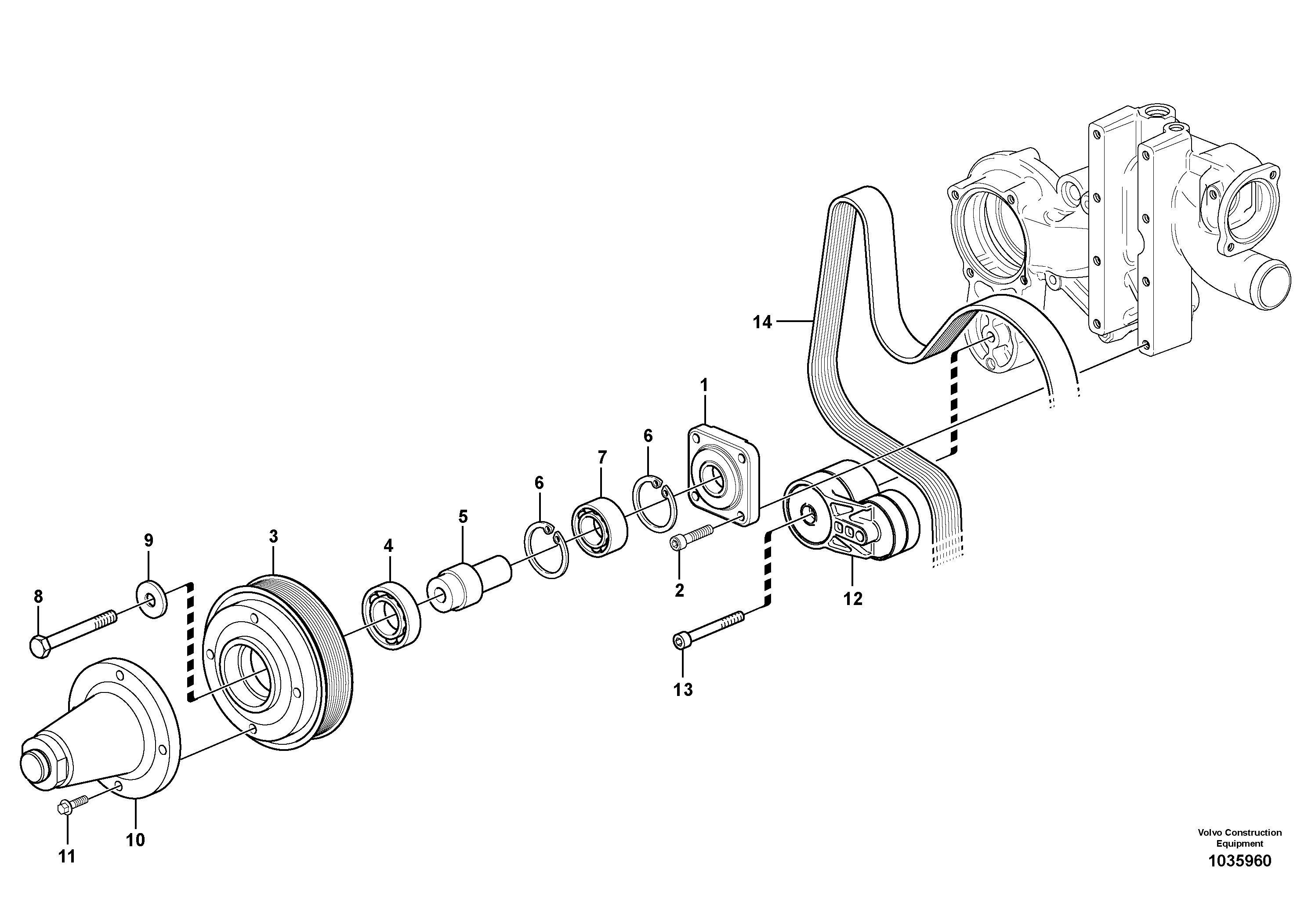 Mounting rail VOE996482 VOLVO