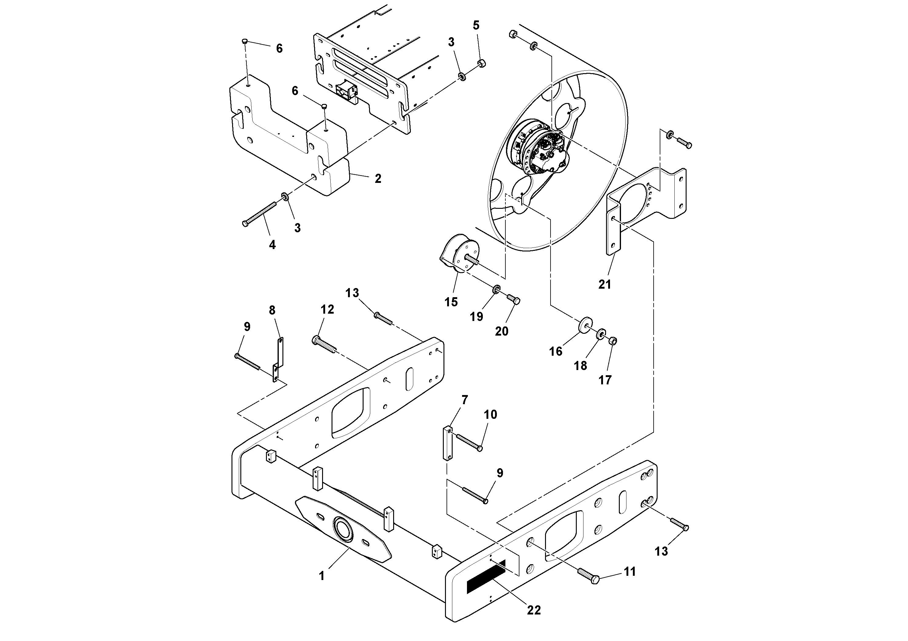 Mounting rail RM96700927 VOLVO